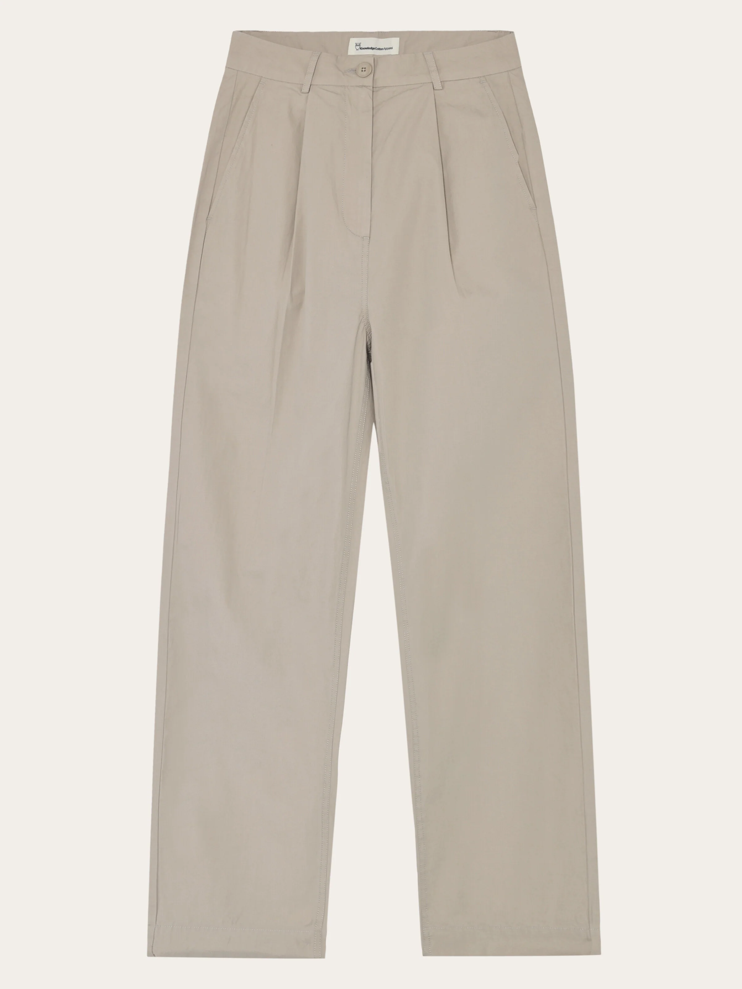 Poplin pleat pants - Light feather gray