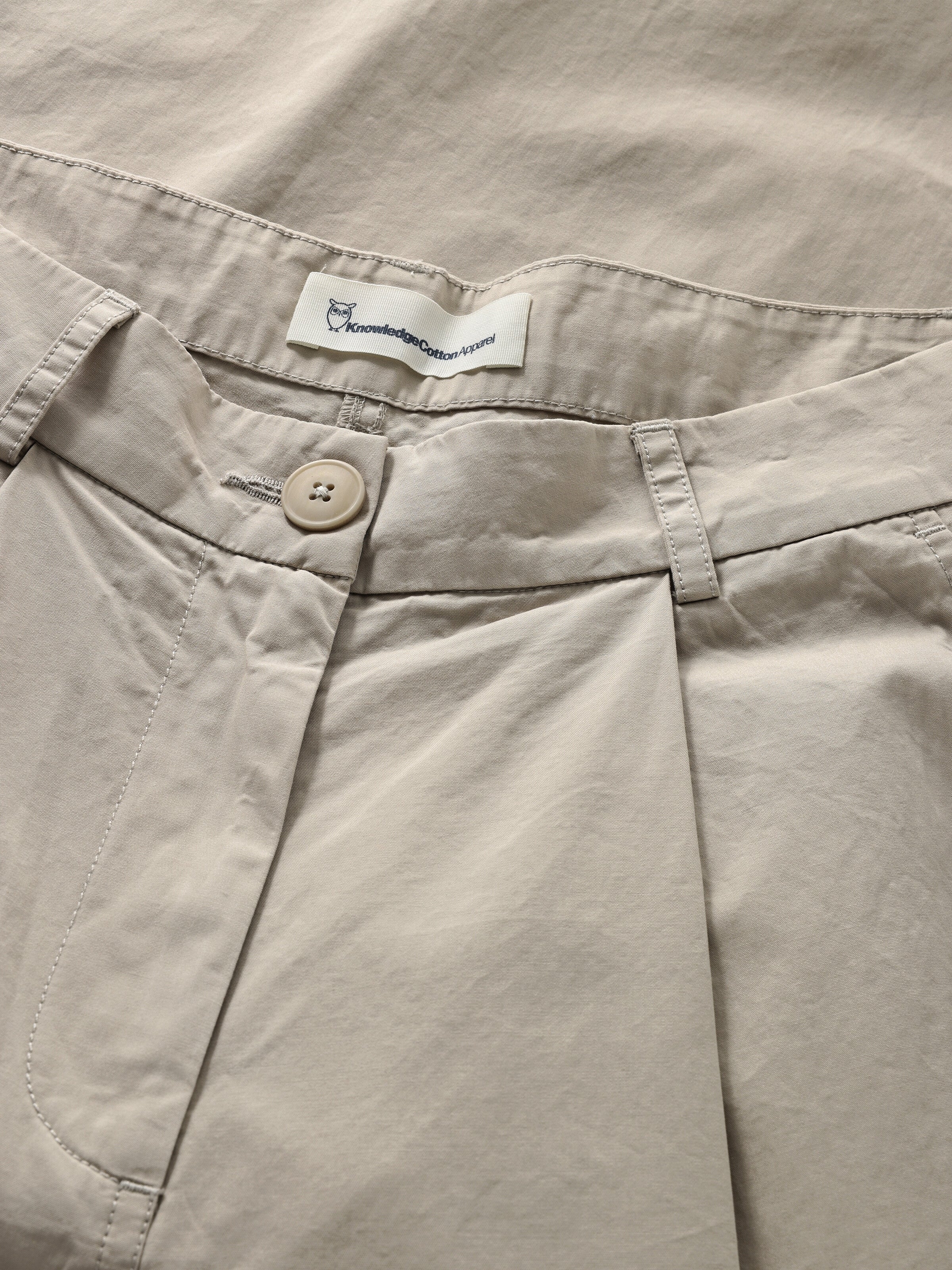Poplin pleat pants - Light feather gray - Image 4