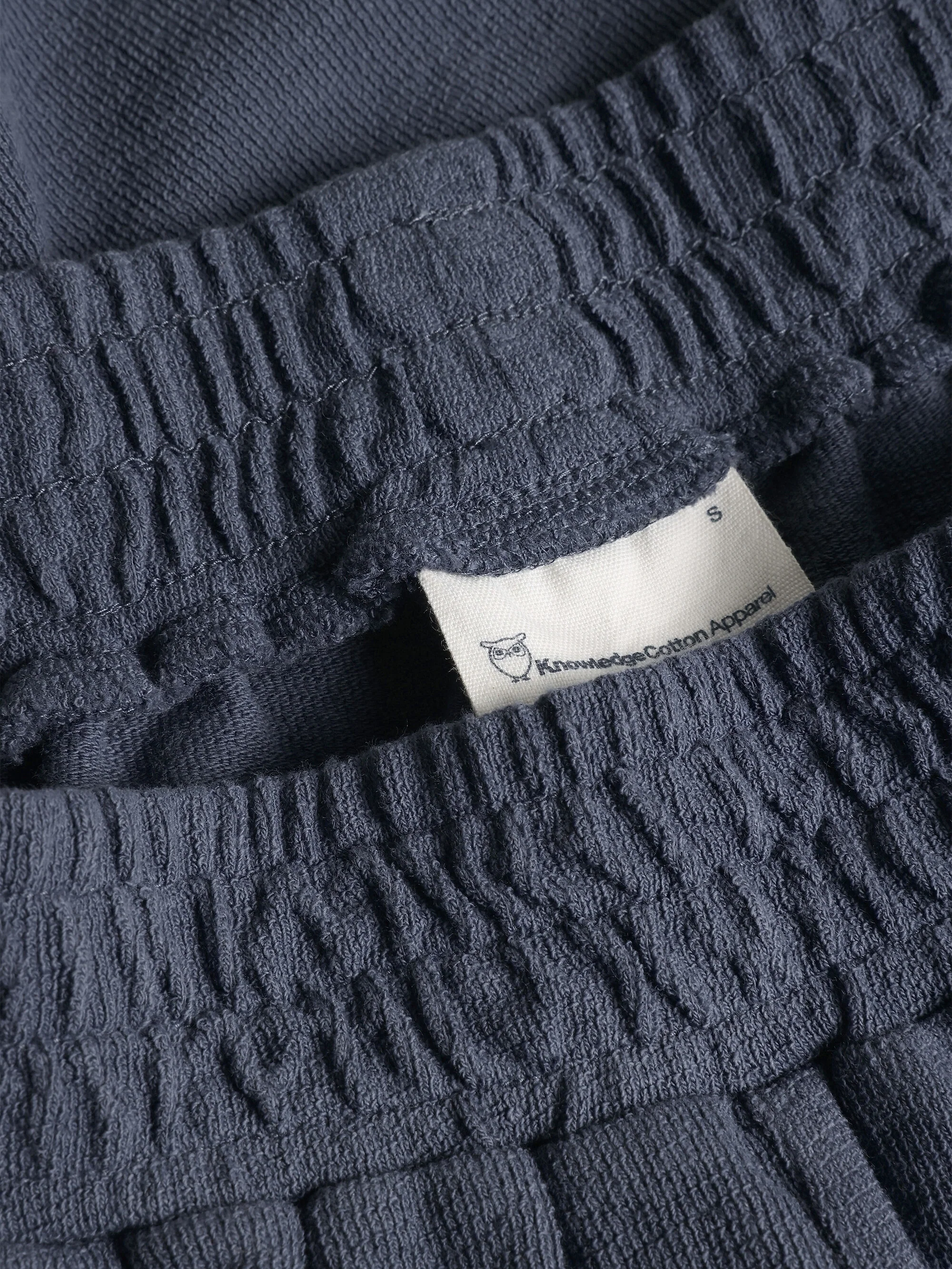 POSEY elastic waist bouclé shorts - GOTS/Vegan - Vintage Indigo - Image 2