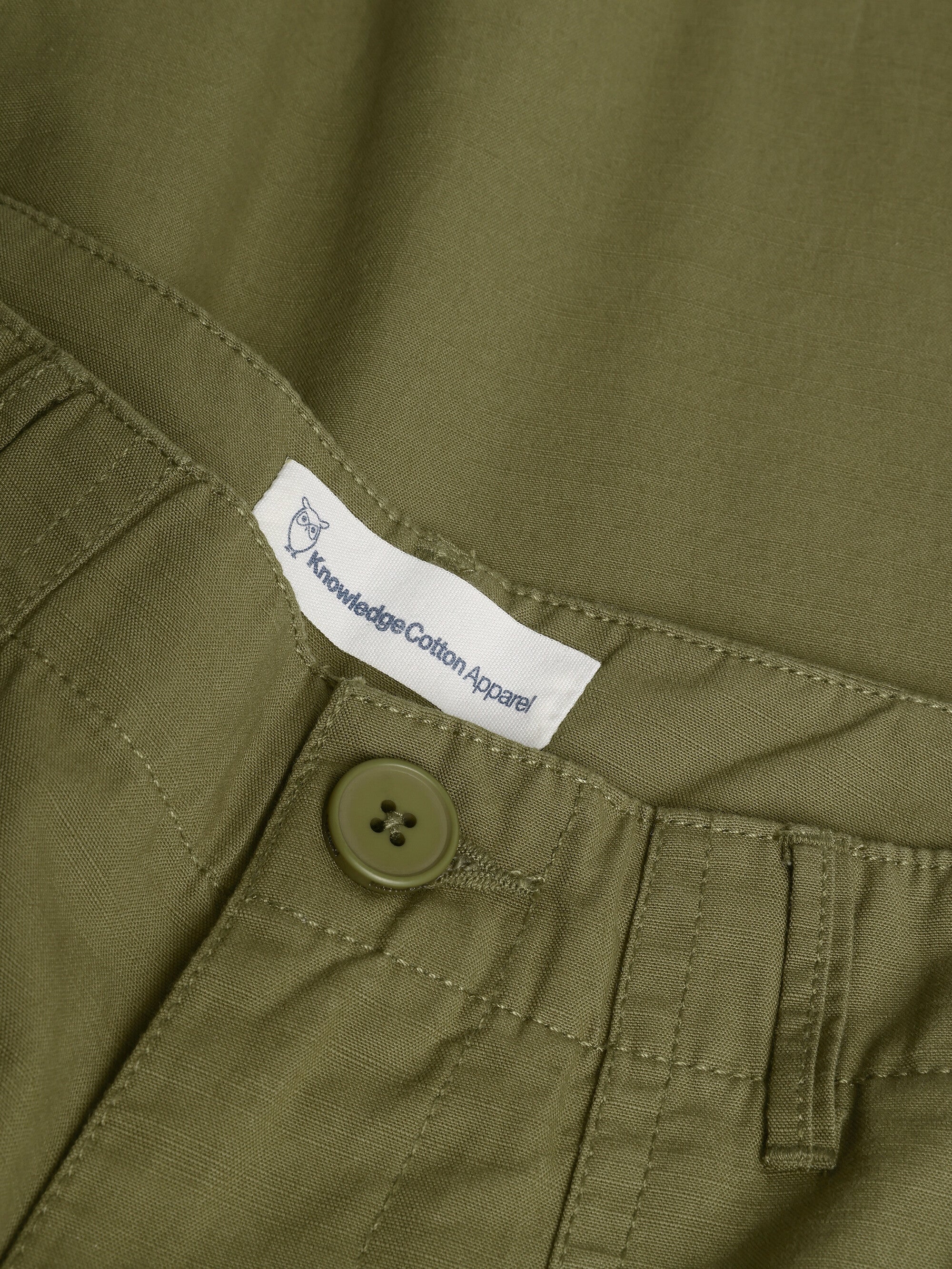POSEY wide slub pants - Burned Olive - Image 3