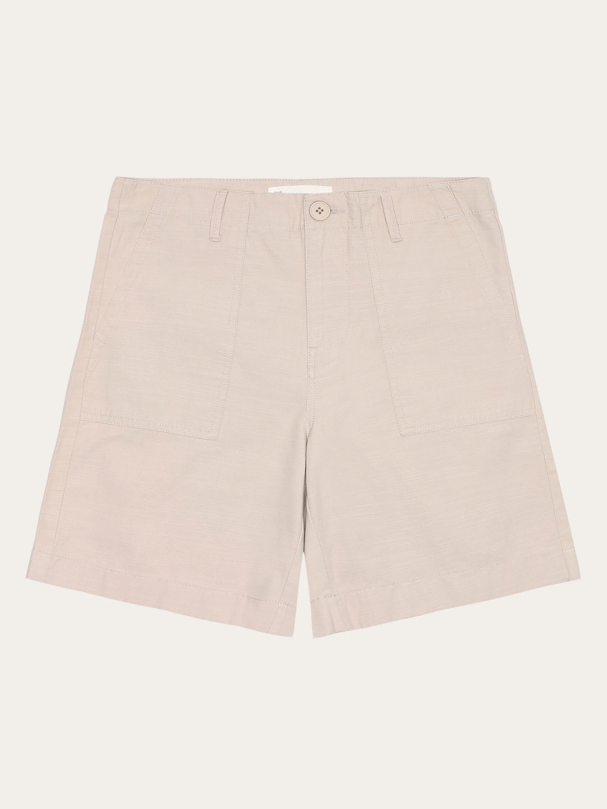 POSEY mid-rise wide slub yarn shorts - GOTS/Vegan - Light feather gray