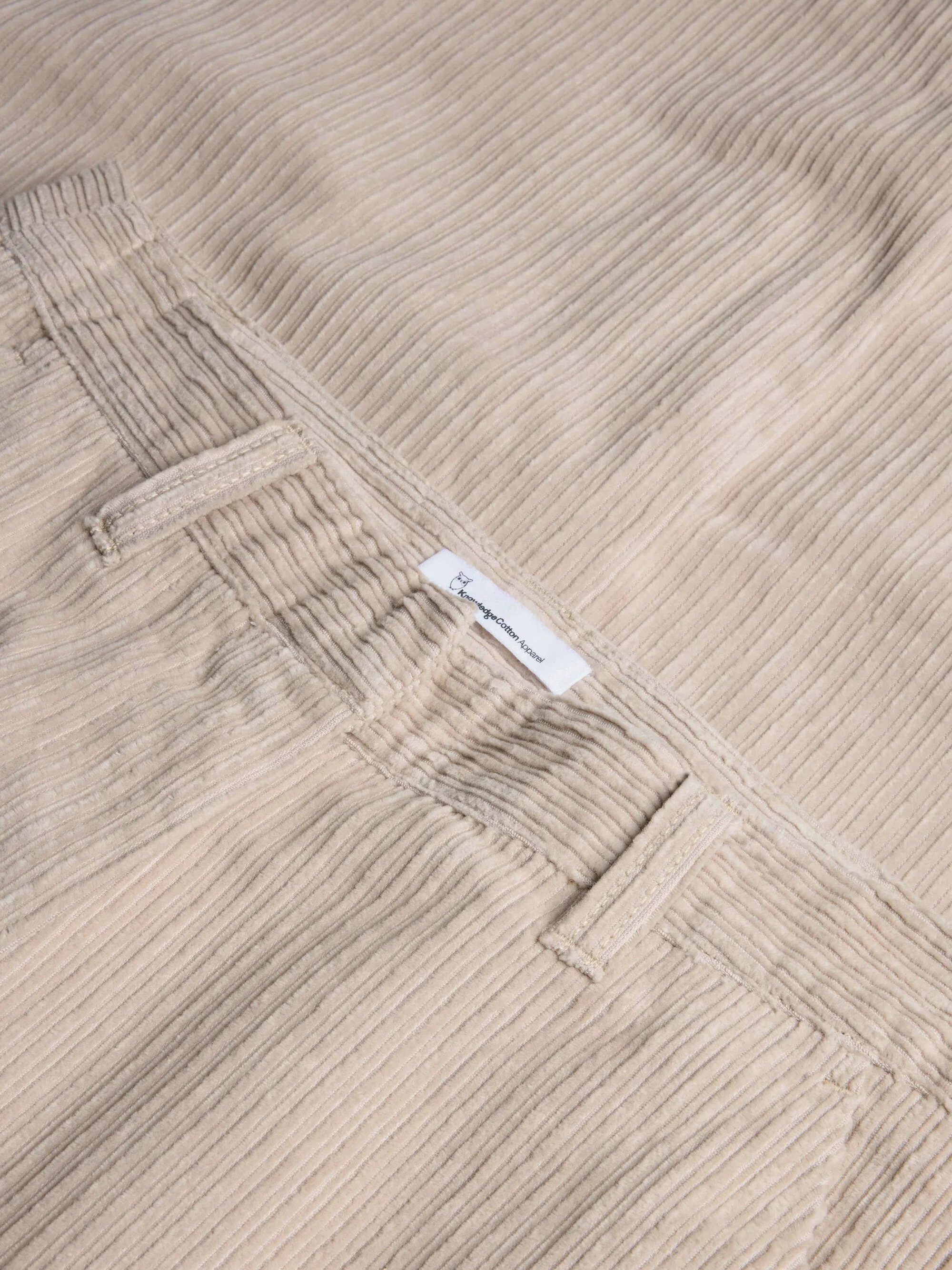 POSEY wide high-rise irregular corduroy pant - GOTS/Vegan - Light feather gray - Image 6