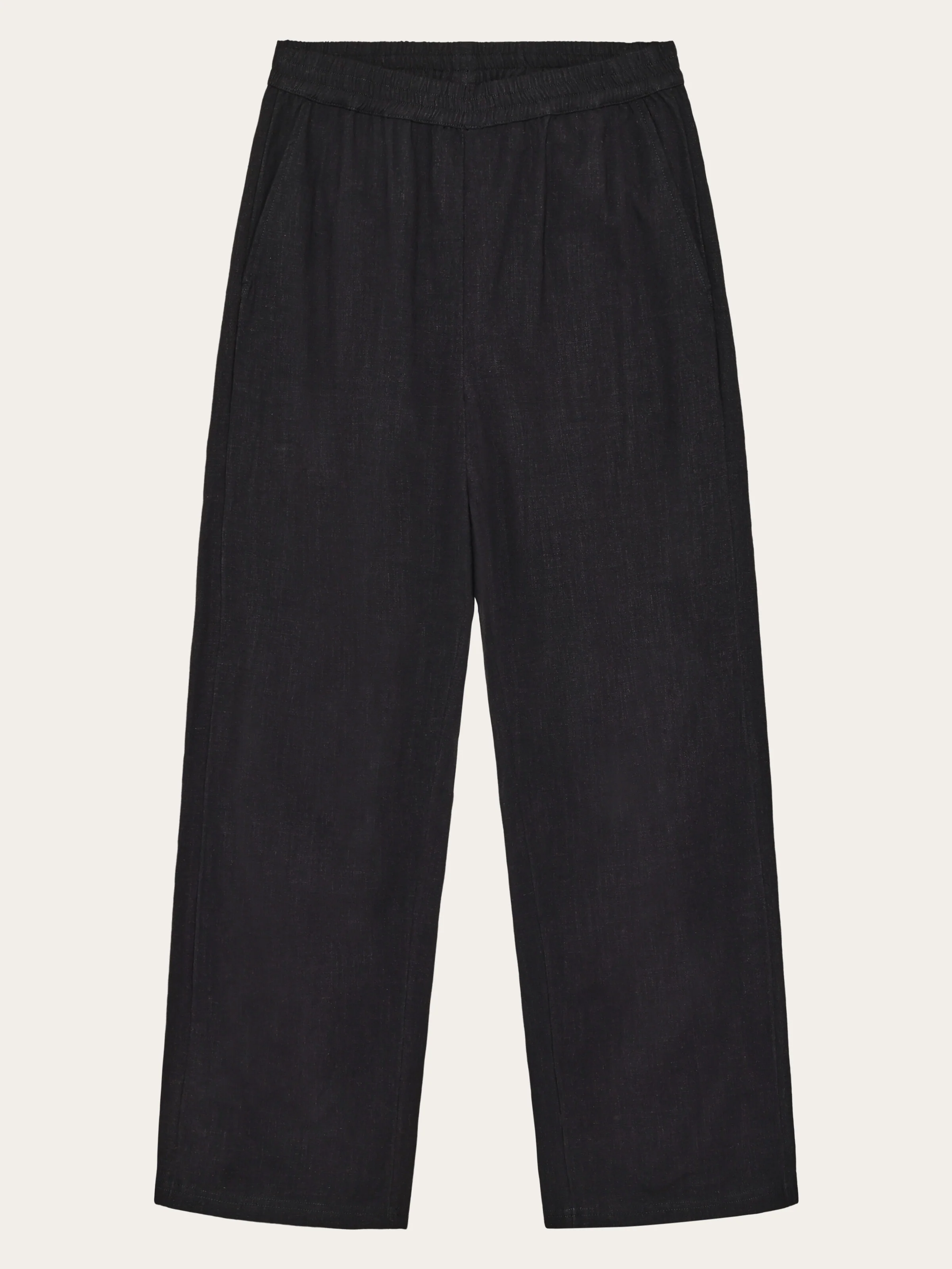 Posey wide linen blend pants - Black Jet