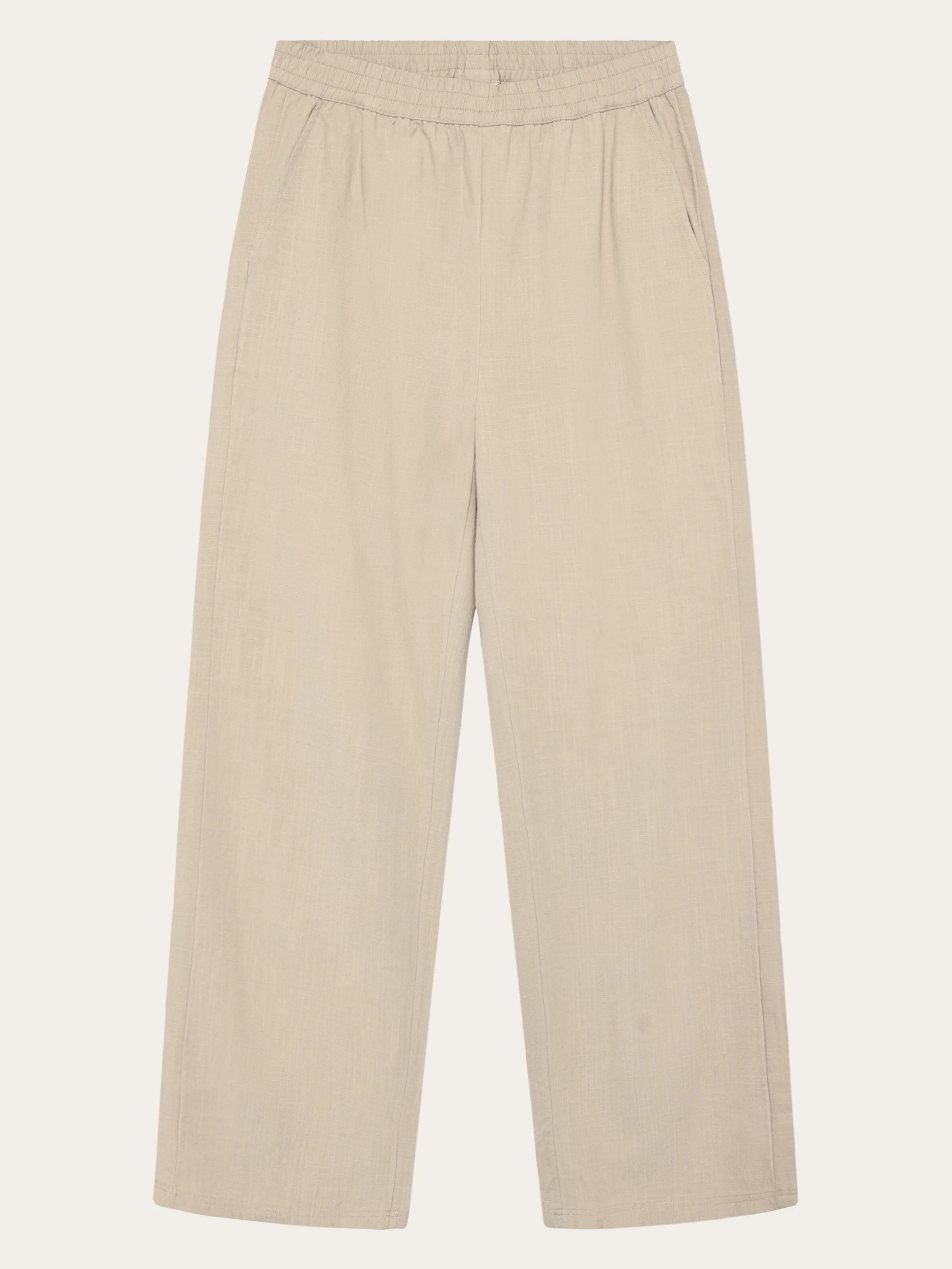 Posey wide linen blend pants - Light feather gray