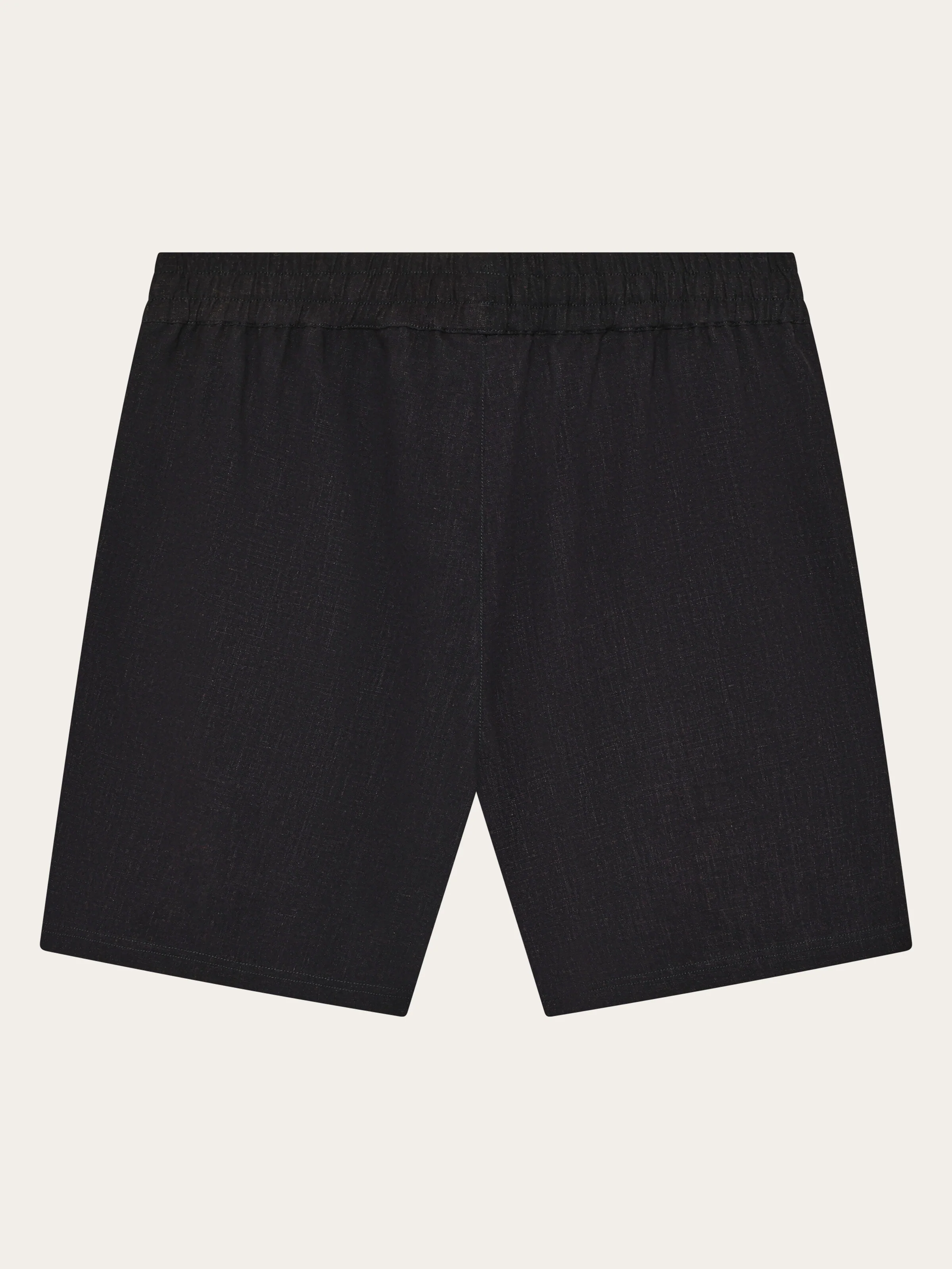 Posey wide linen blend shorts - Black Jet - Image 3