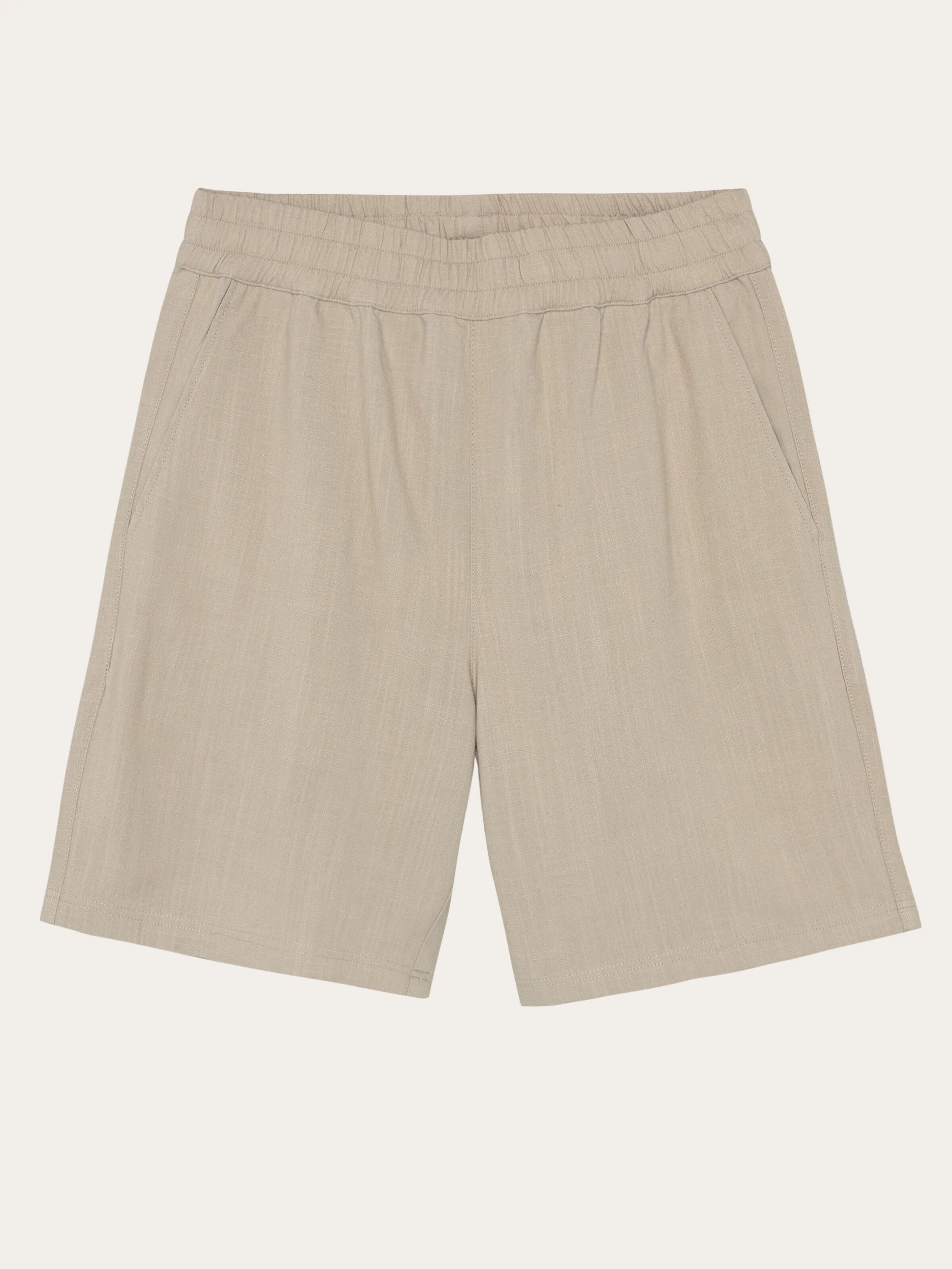 Posey wide linen blend shorts - Light feather gray