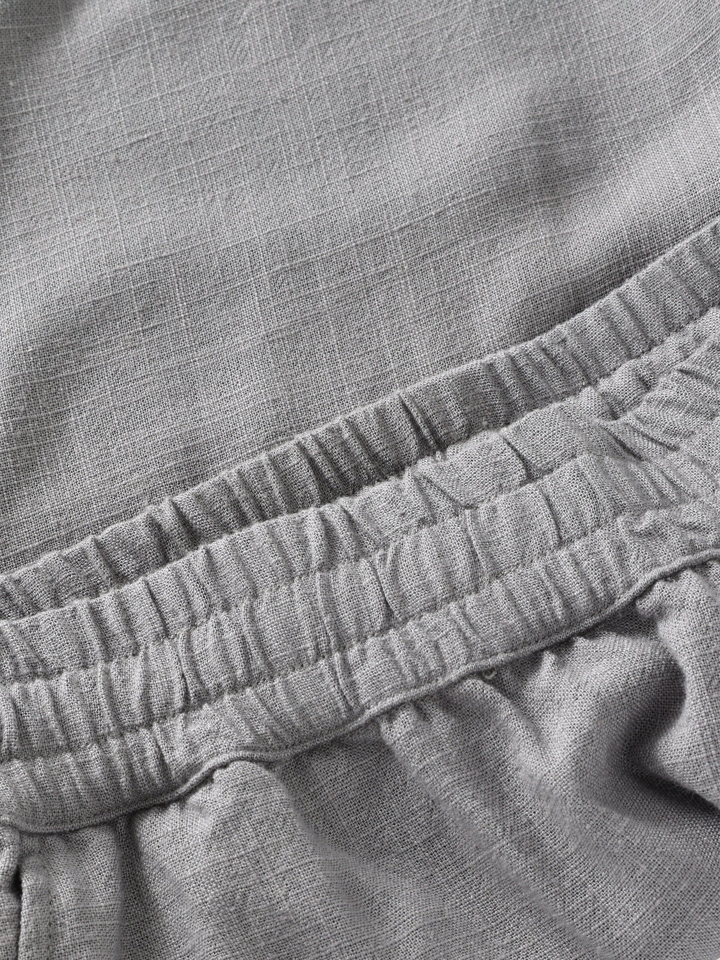 Posey wide linen blend shorts - Ultimate Grey - Image 2