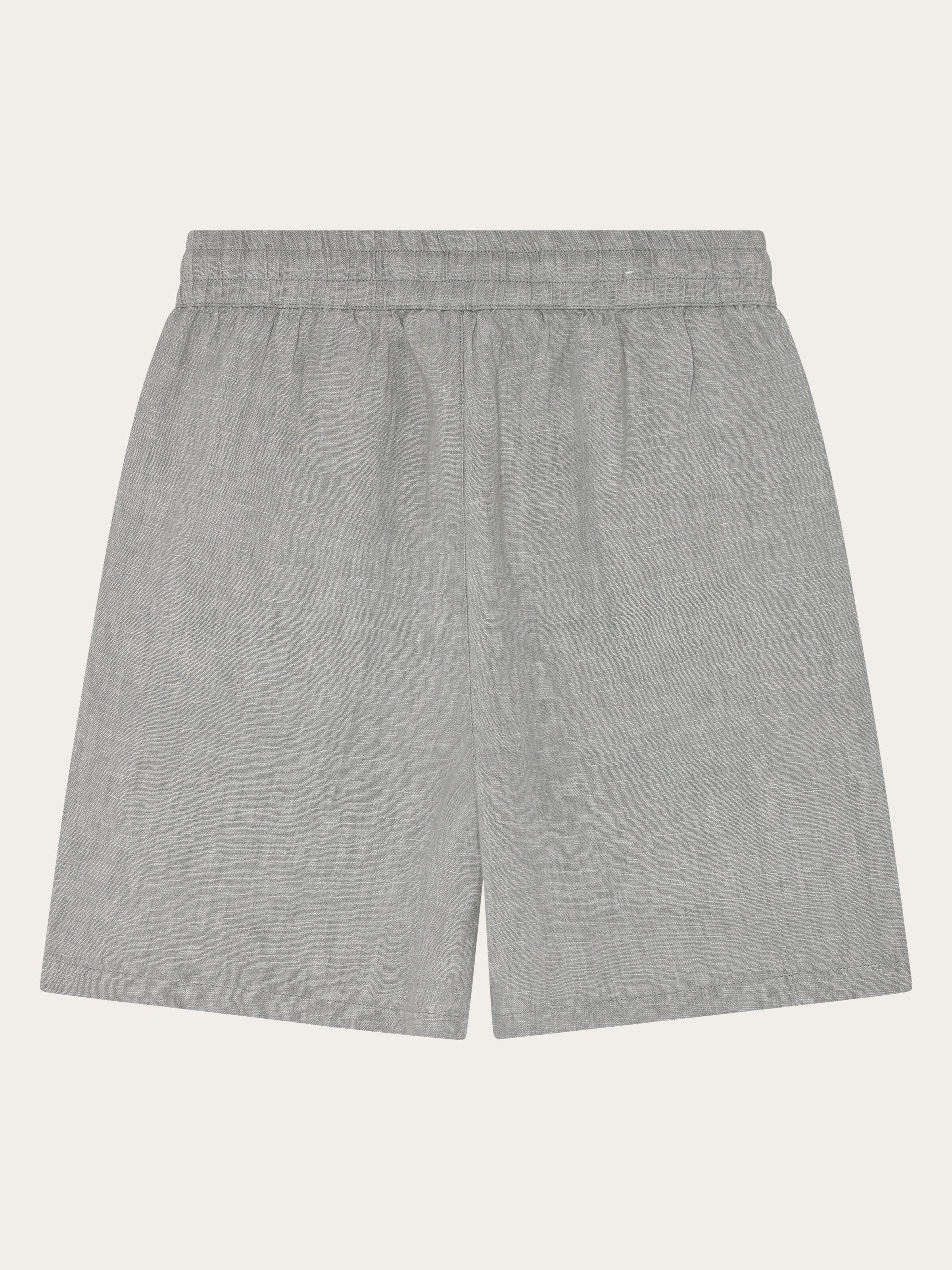 Posey wide linen shorts - Yarndyed Ultimate Grey - Image 3