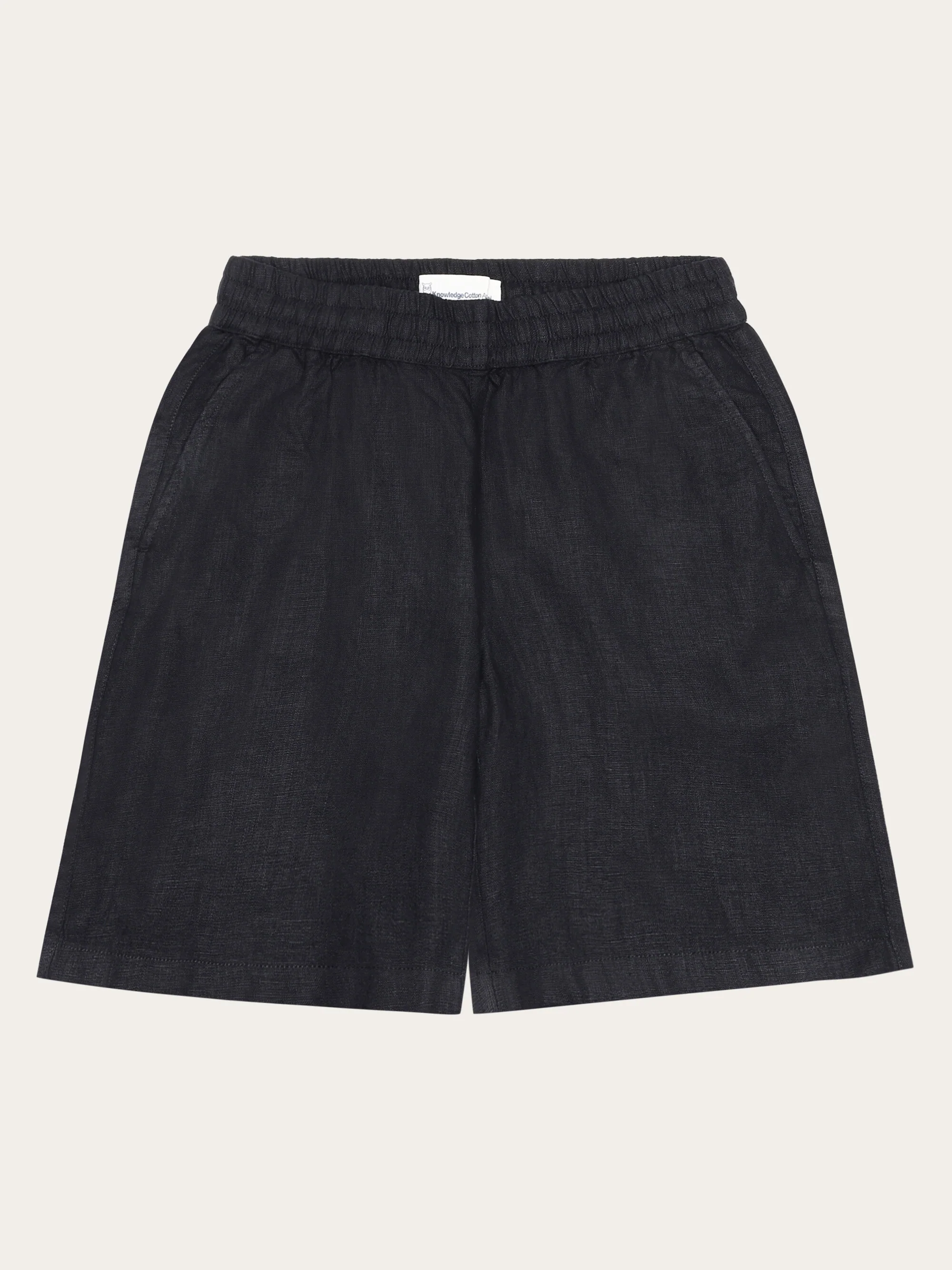 Posey wide linen shorts - Black Jet