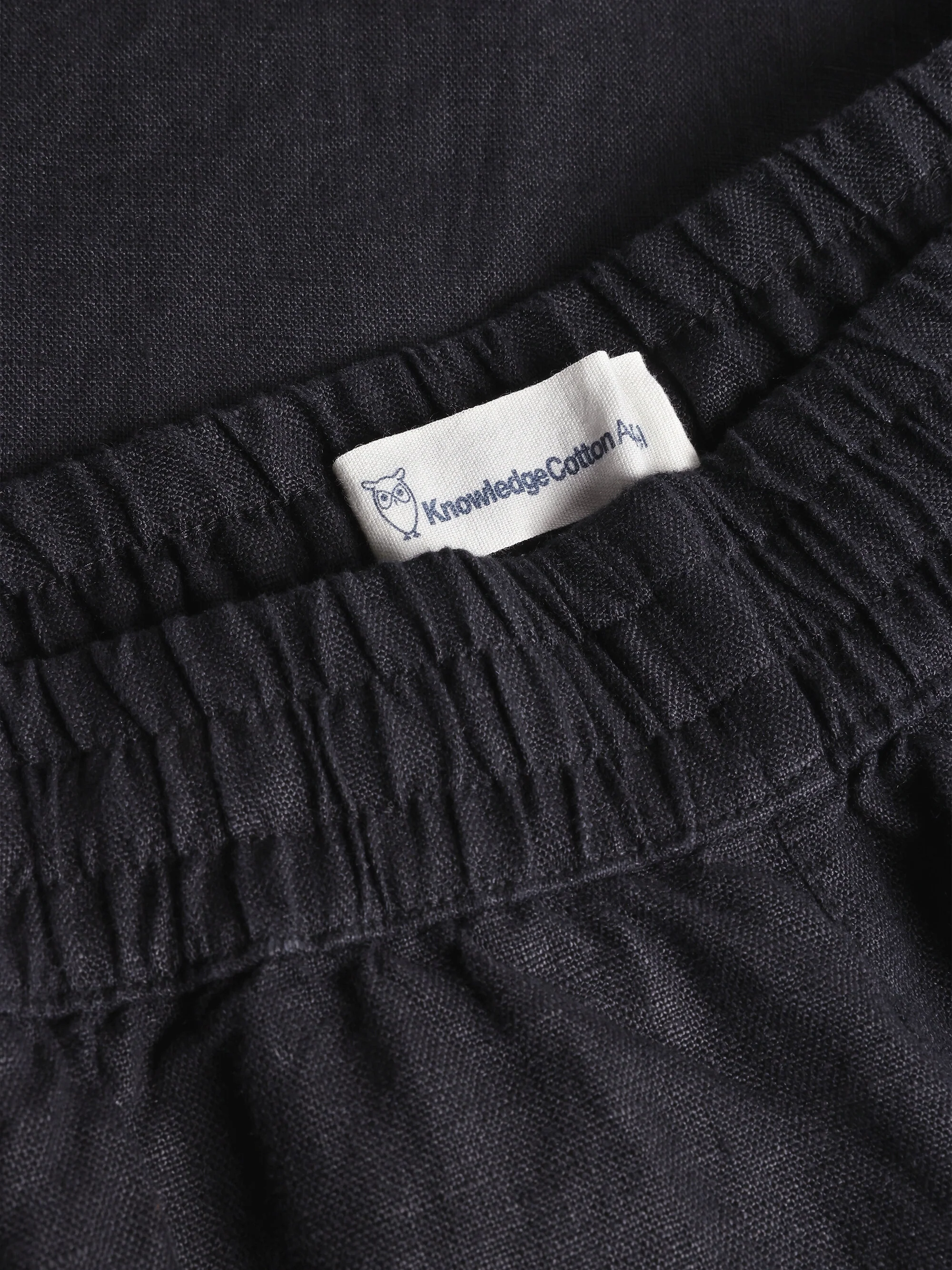 Posey wide linen shorts - Black Jet - Image 2