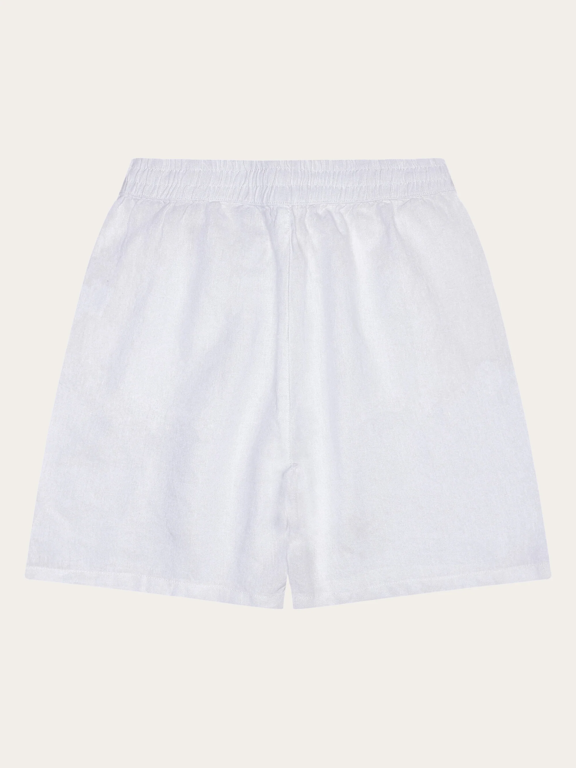 Posey wide linen shorts - Bright White - Image 3
