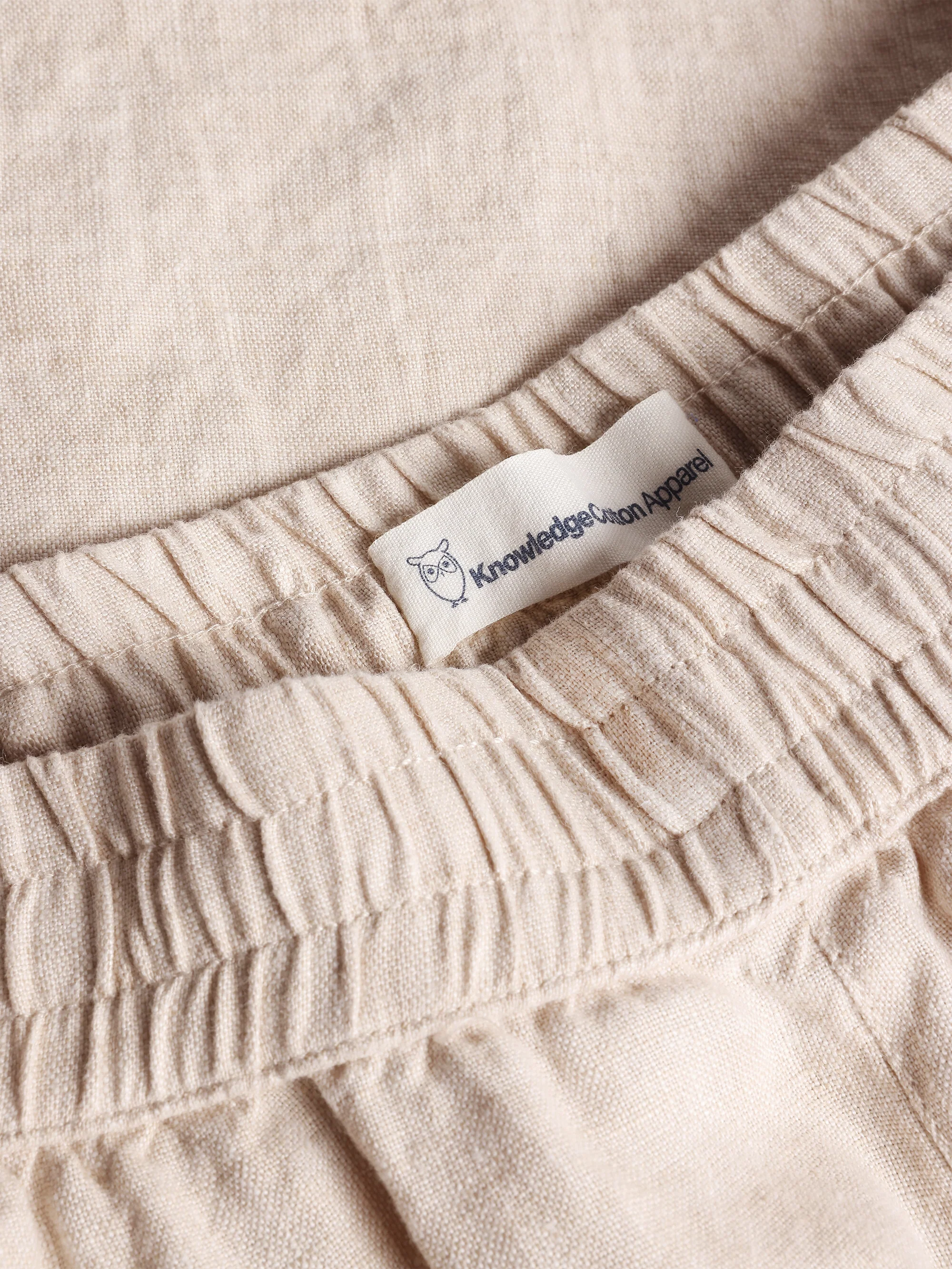 Posey wide linen shorts - Yarndyed Light feather gray - Image 3