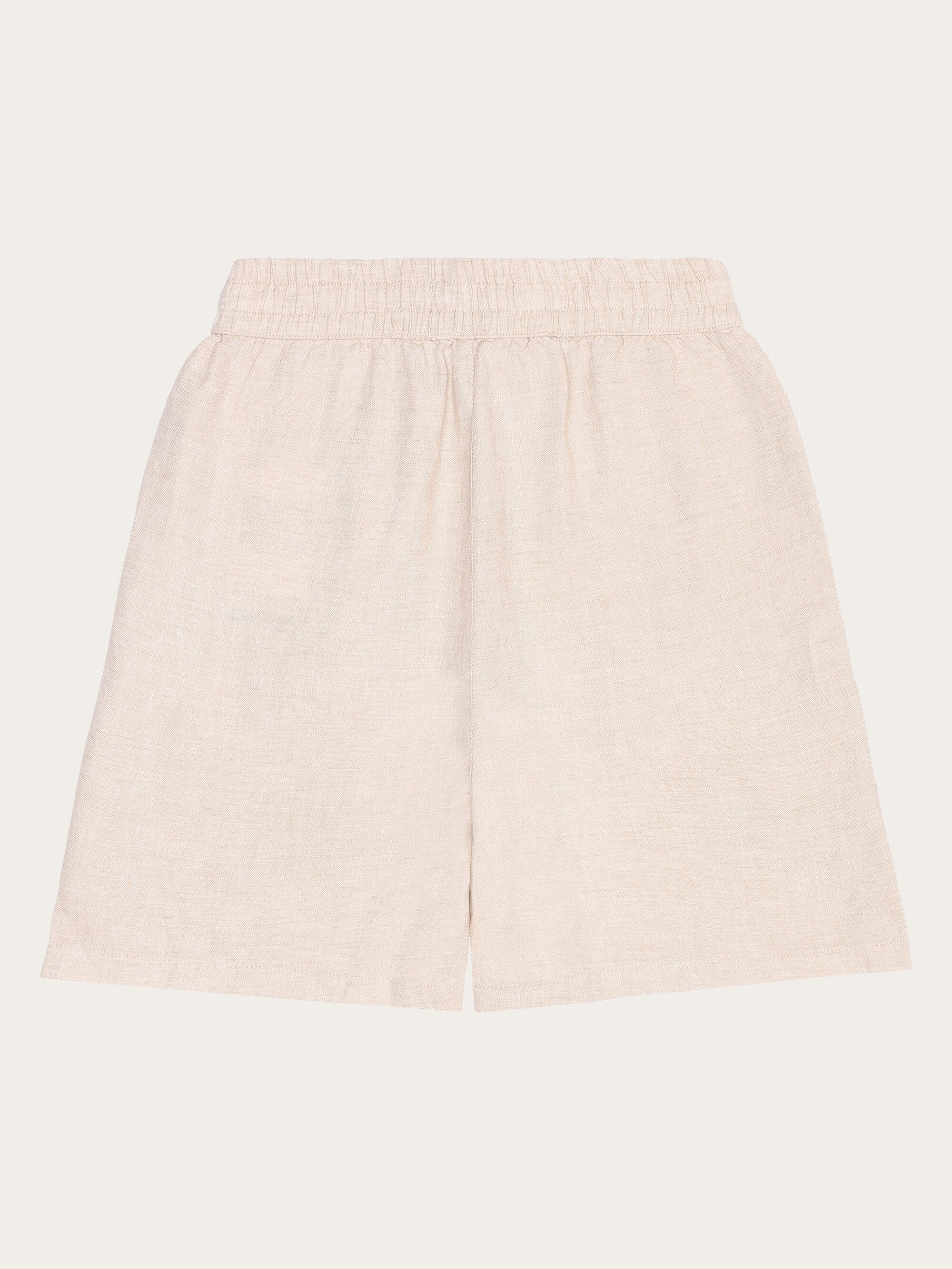Posey wide linen shorts - Yarndyed Light feather gray - Image 4
