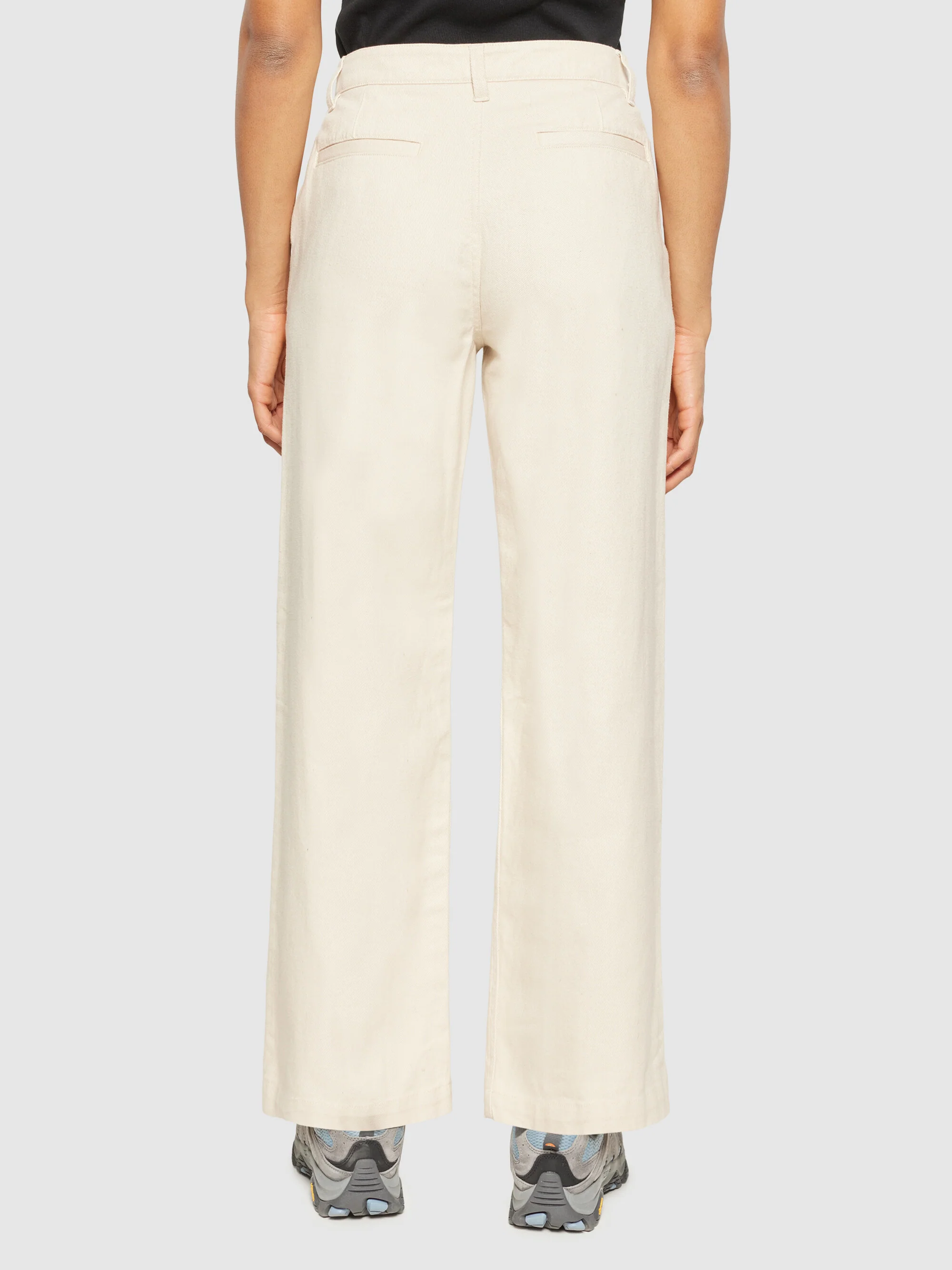 POSEY wide mid-rise twill pant - GOTS/Vegan - Egret - Image 3