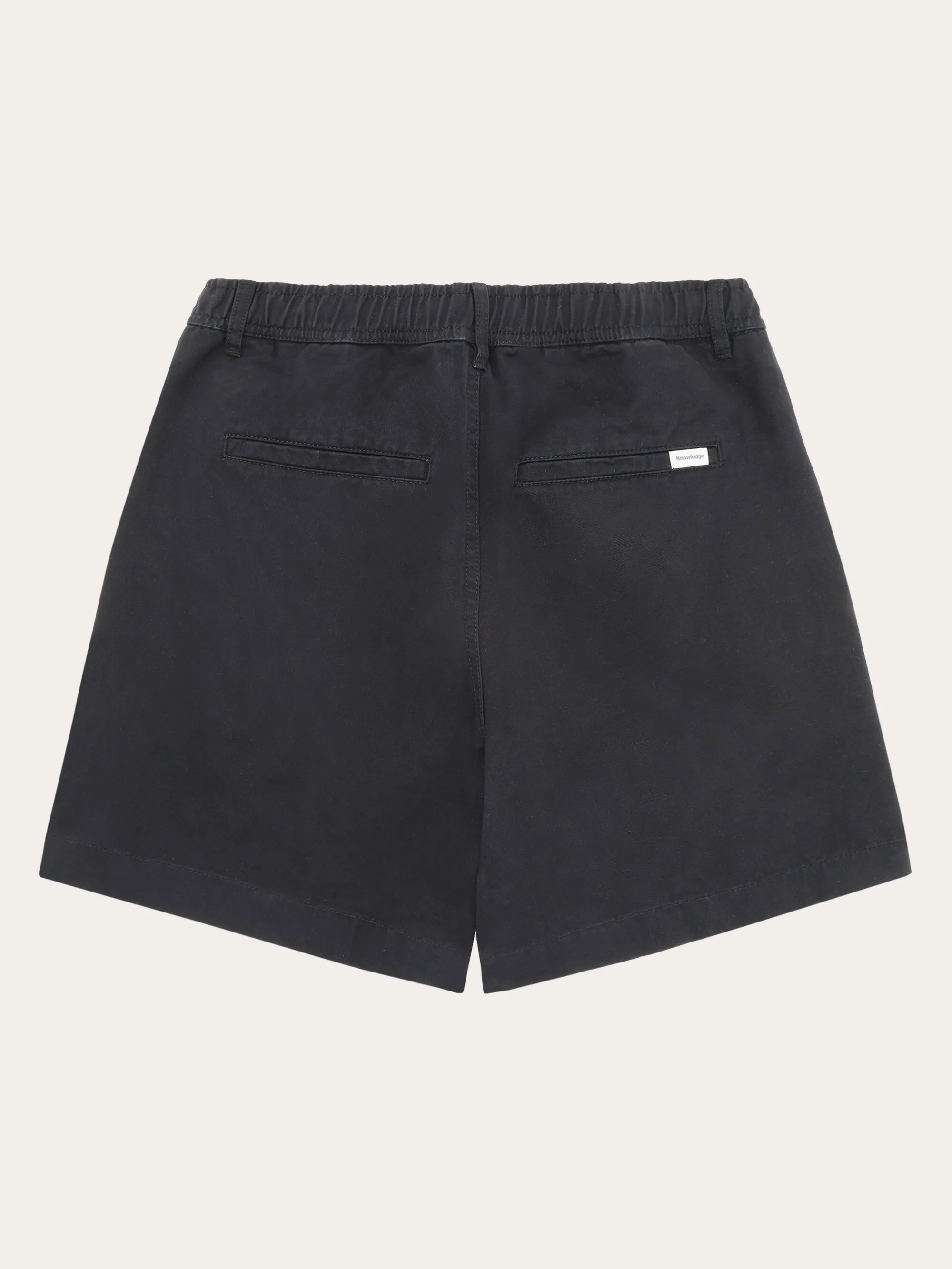 POSEY wide mid-rise twill shorts - GOTS/Vegan - Black Jet - Image 3