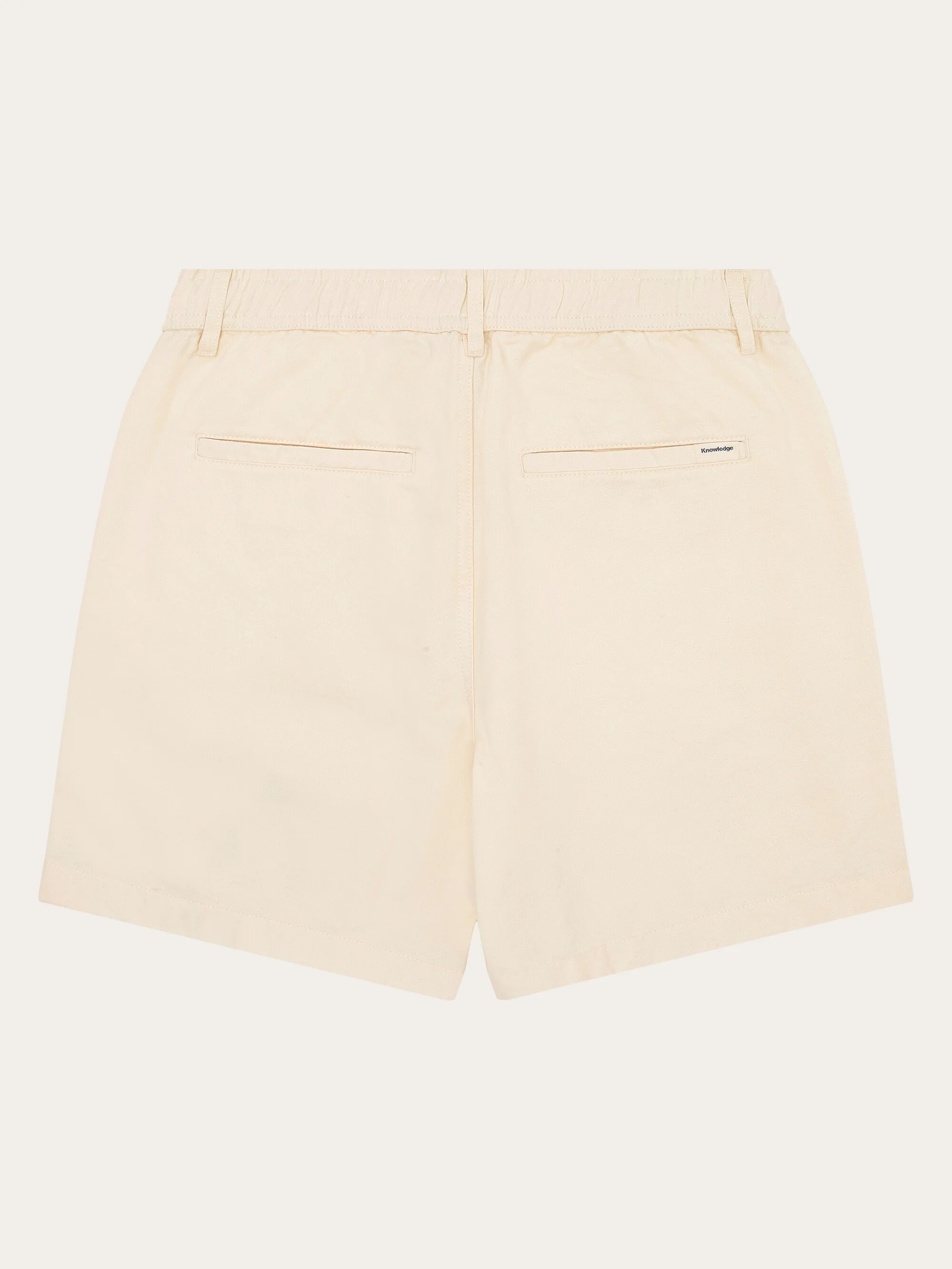 POSEY wide mid-rise twill shorts - GOTS/Vegan - Egret - Image 3