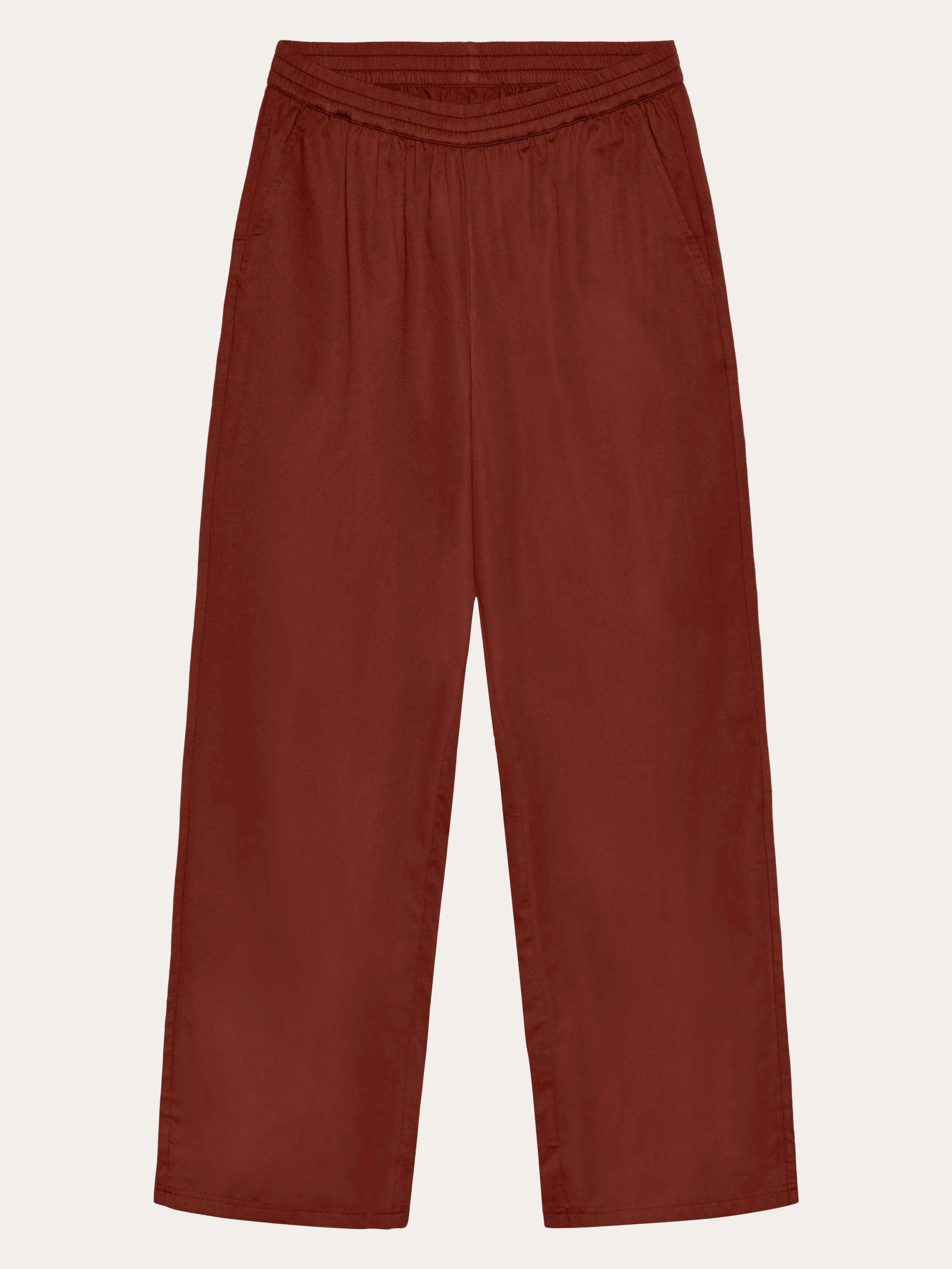 Posey wide satin pants - Burnt Brick