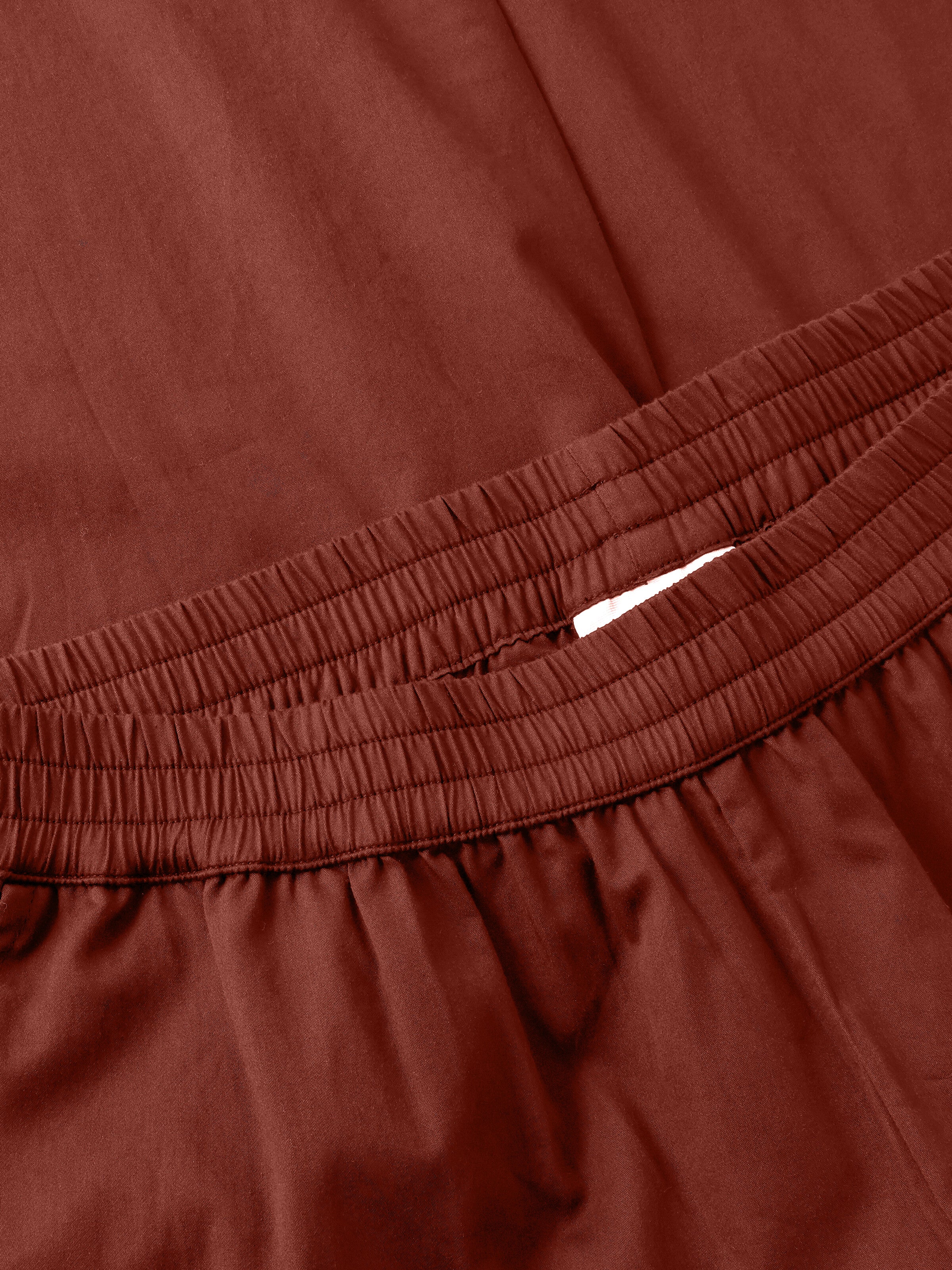 Posey wide satin pants - Burnt Brick - Image 2