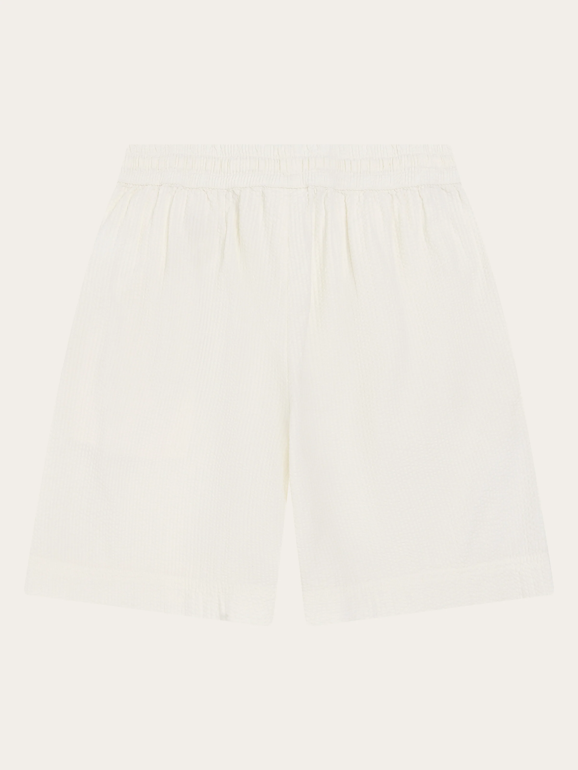Posey wide seersucker shorts - Egret - Image 4