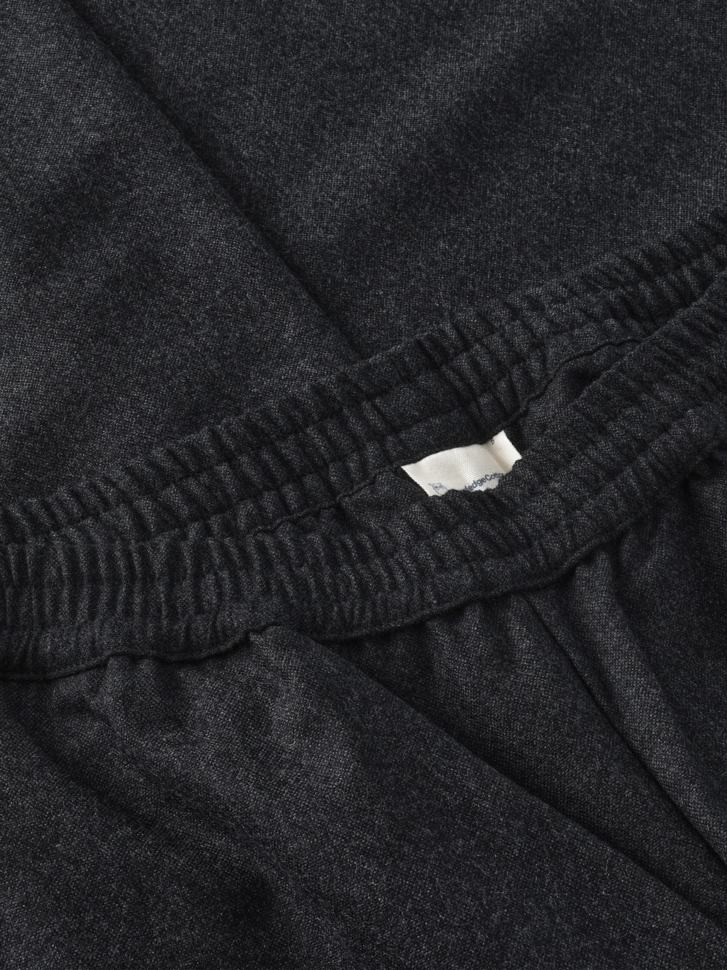 Posey wide wool pants - Dark Grey Melange - Image 4