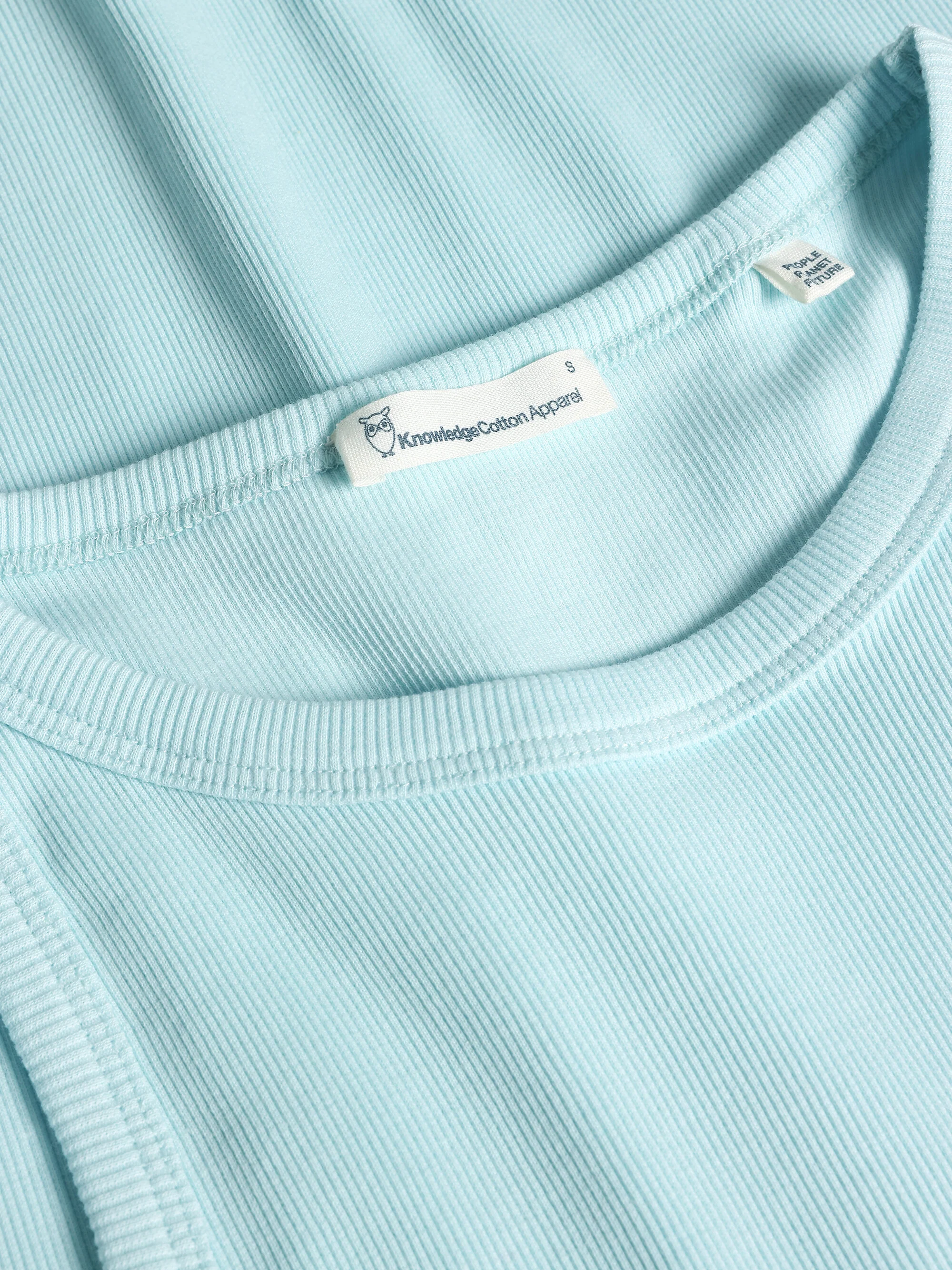 Racer rib top - Aqua Esque - Image 2