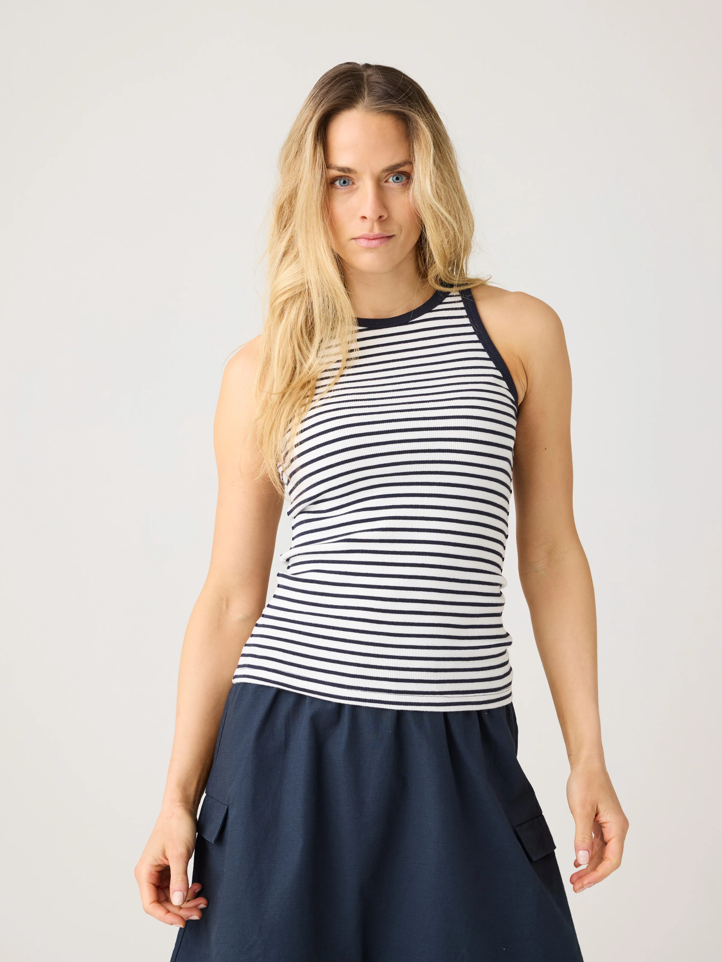 Racer rib top - Navy - Image 2