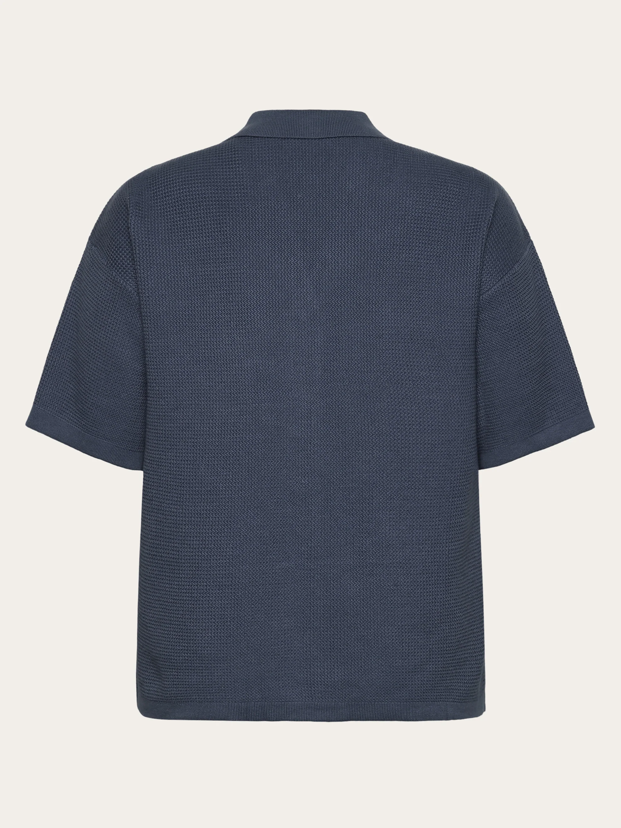 Racking stitch short sleeved shirt - Regenerative Organic Certified™ - GOTS/Vegan - Vintage Indigo - Image 3