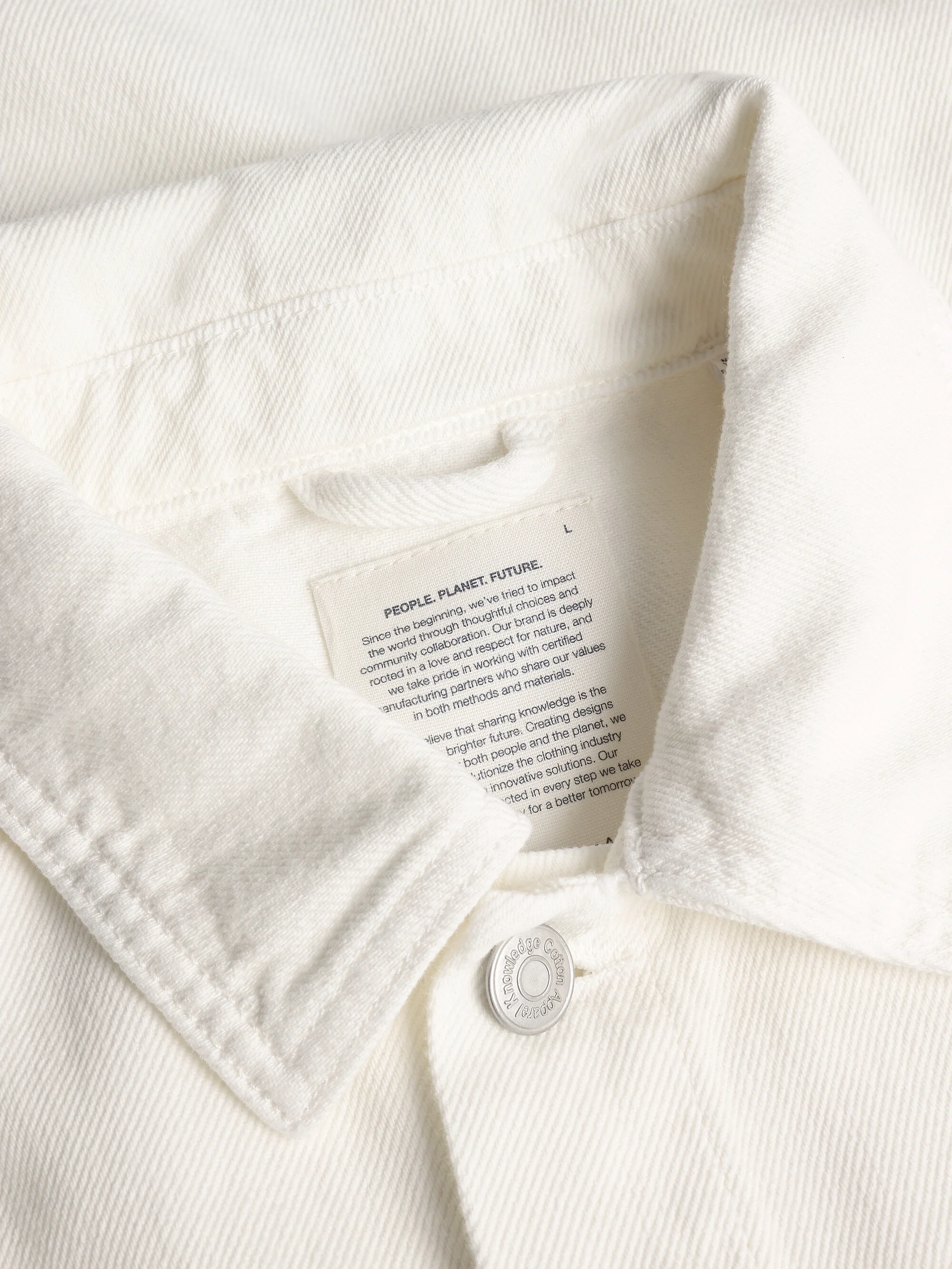Raw twill workwear jacket - GOTS/Vegan - Egret - Image 3