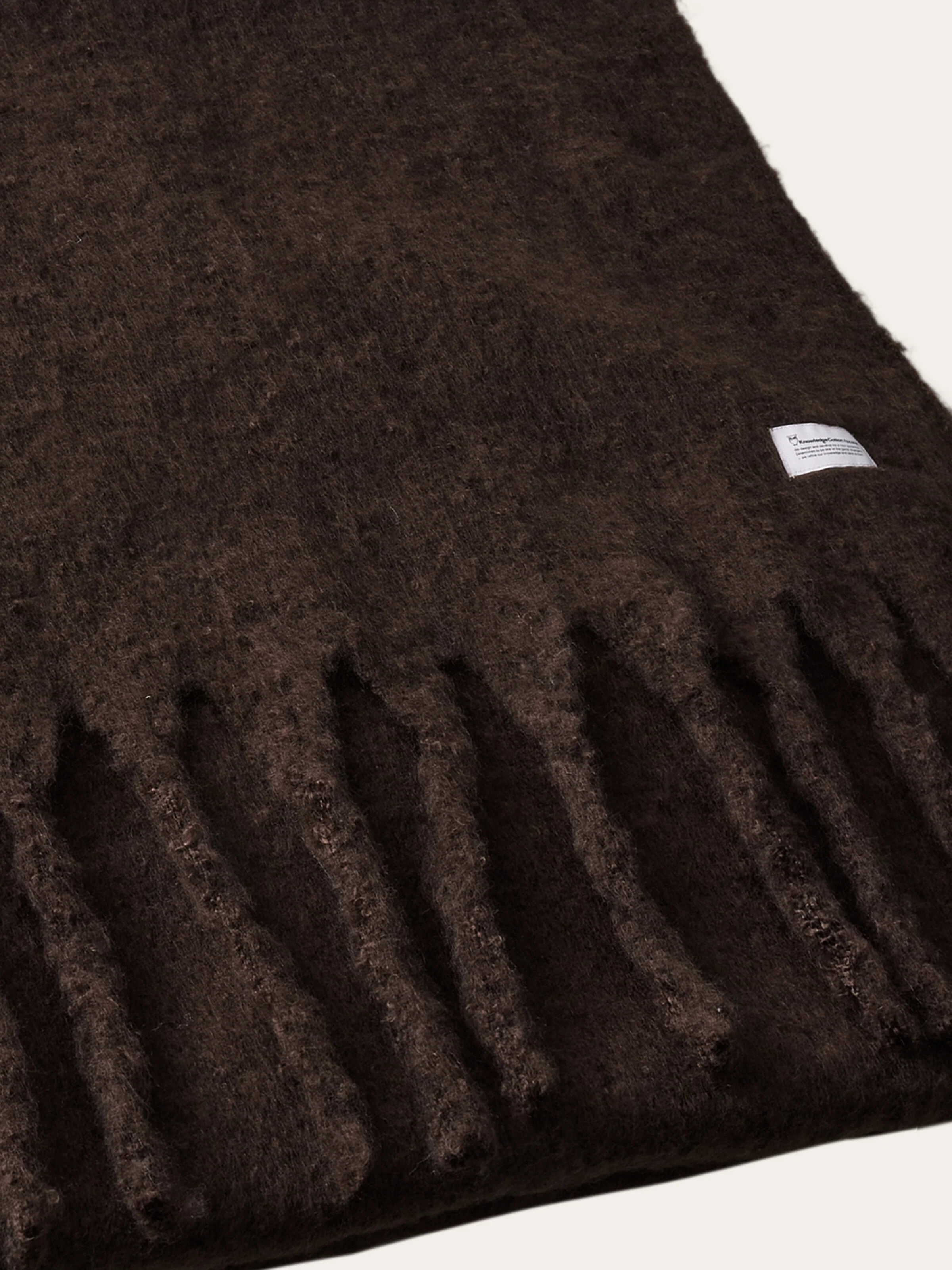 Recycled fringe scarf - Chocolate Torte - Image 2