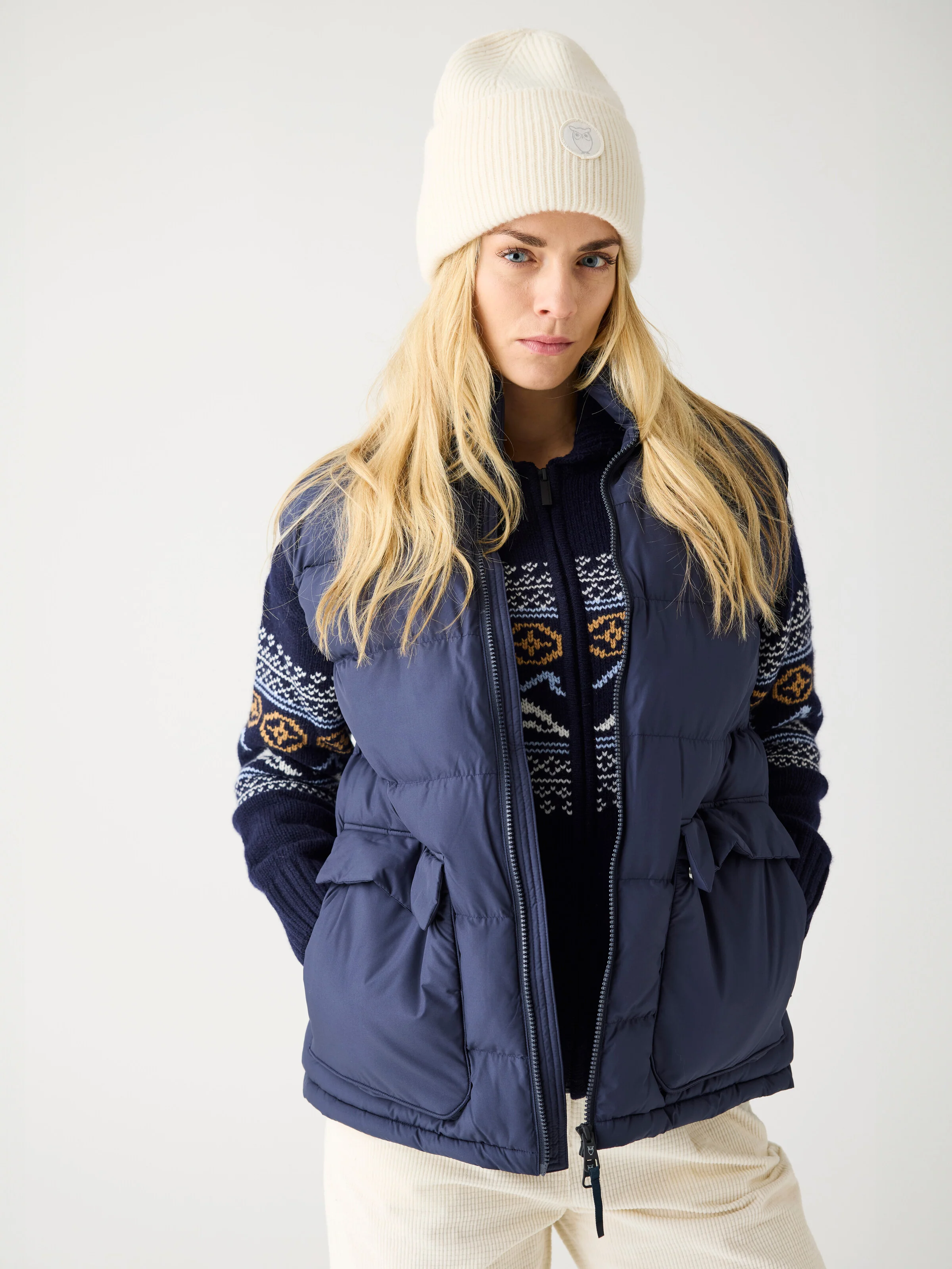 Recycled Polyester Puffer Vest GRS - Night Sky - Image 3