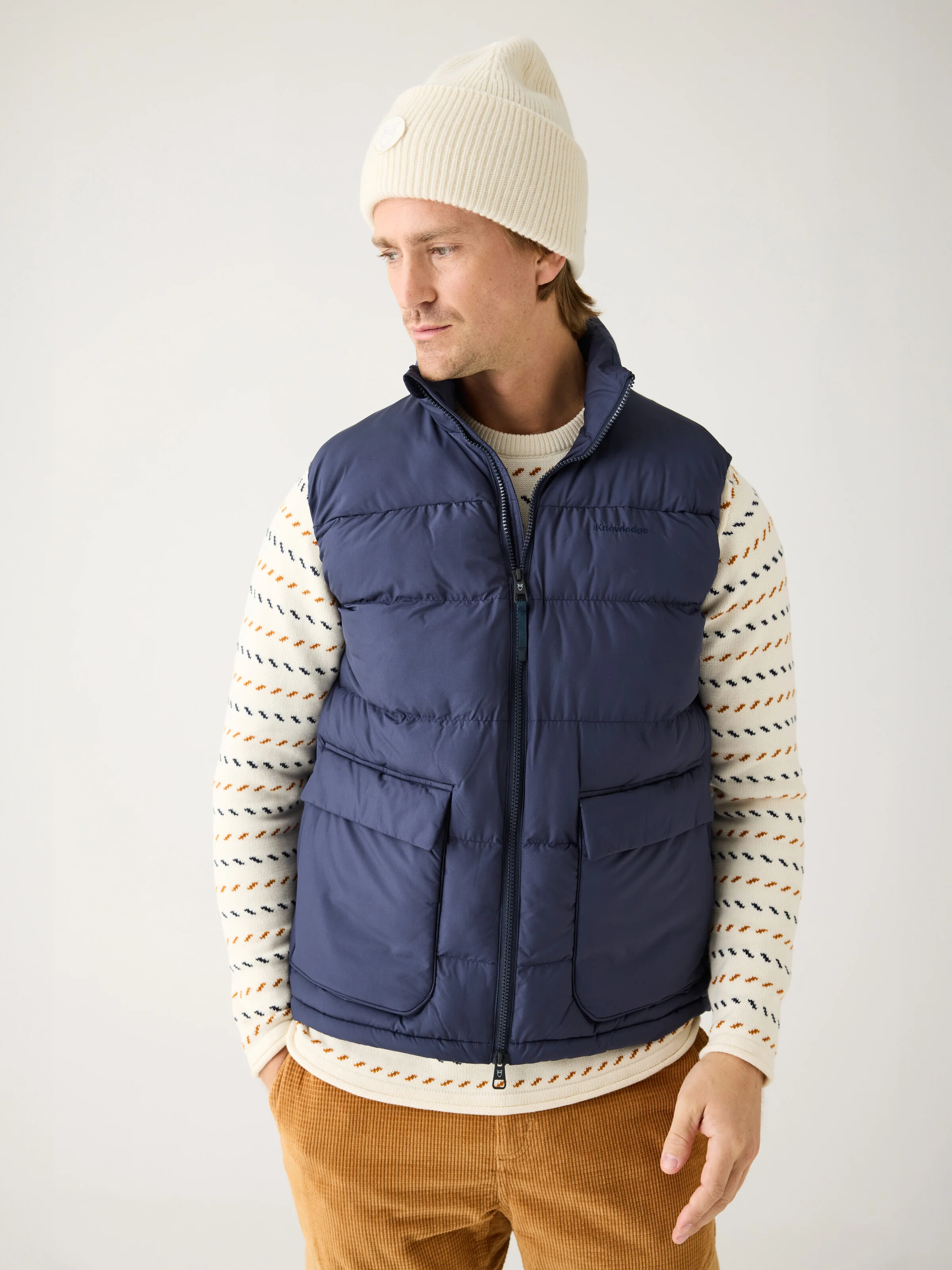 Recycled Polyester Puffer Vest GRS - Night Sky - Image 4