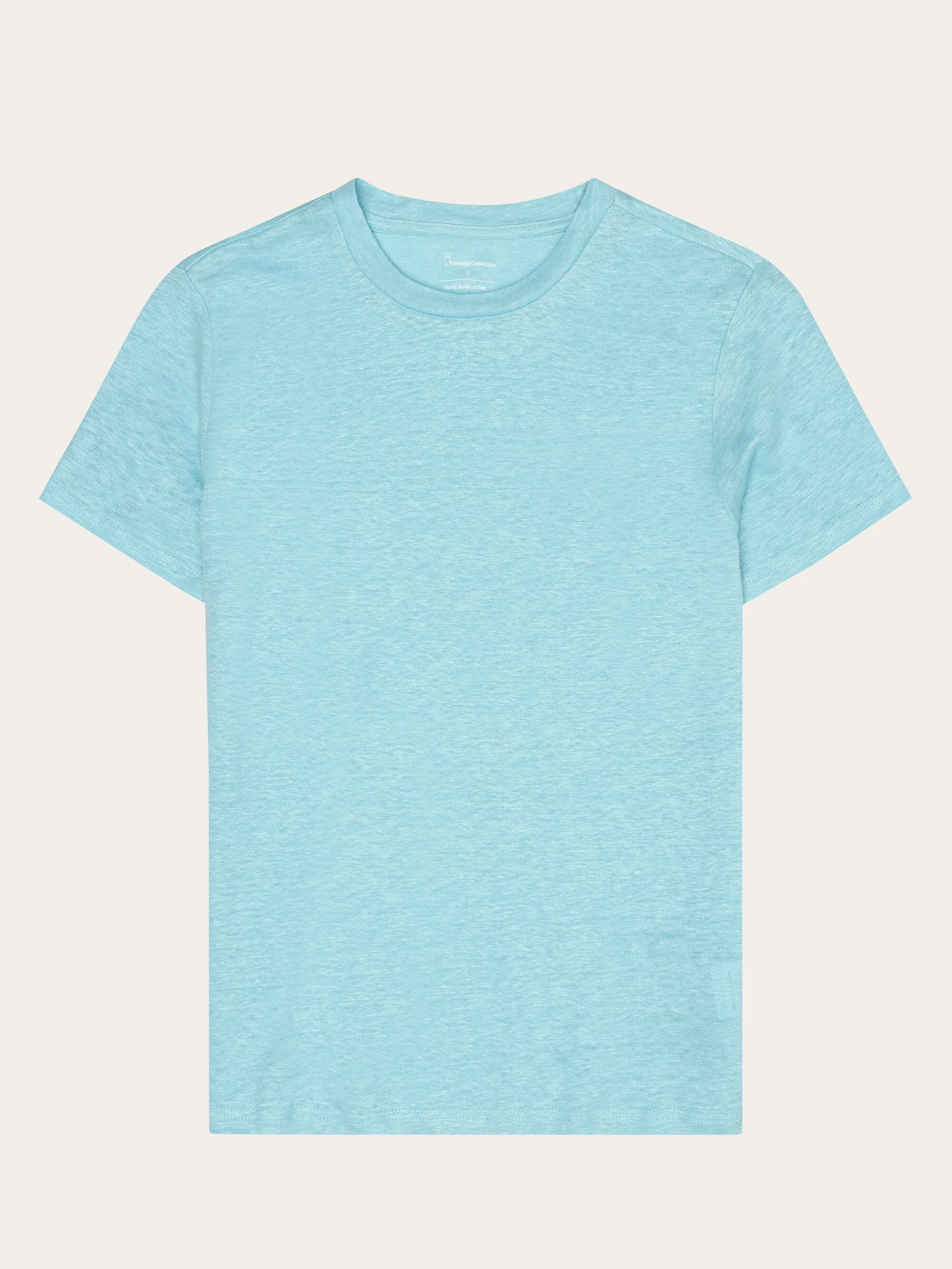 Reg linen t-shirt - Aqua Esque