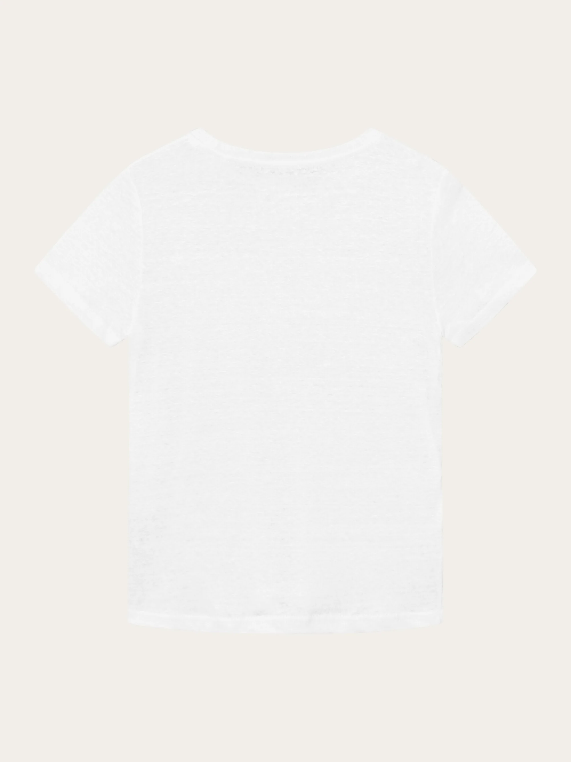 Reg linen t-shirt - Bright White - Image 5