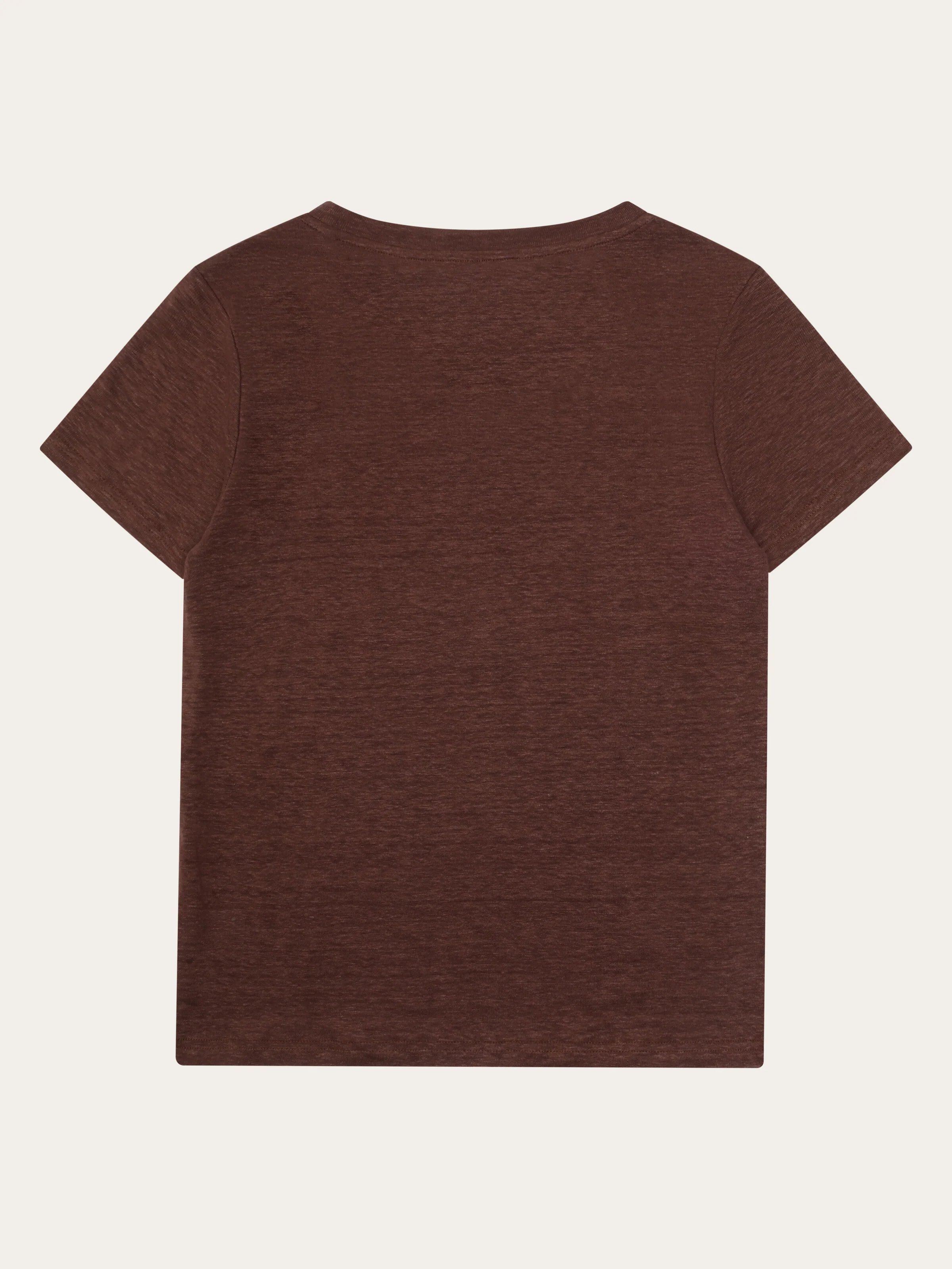 Reg linen t-shirt - Shaved Chocolate - Image 3