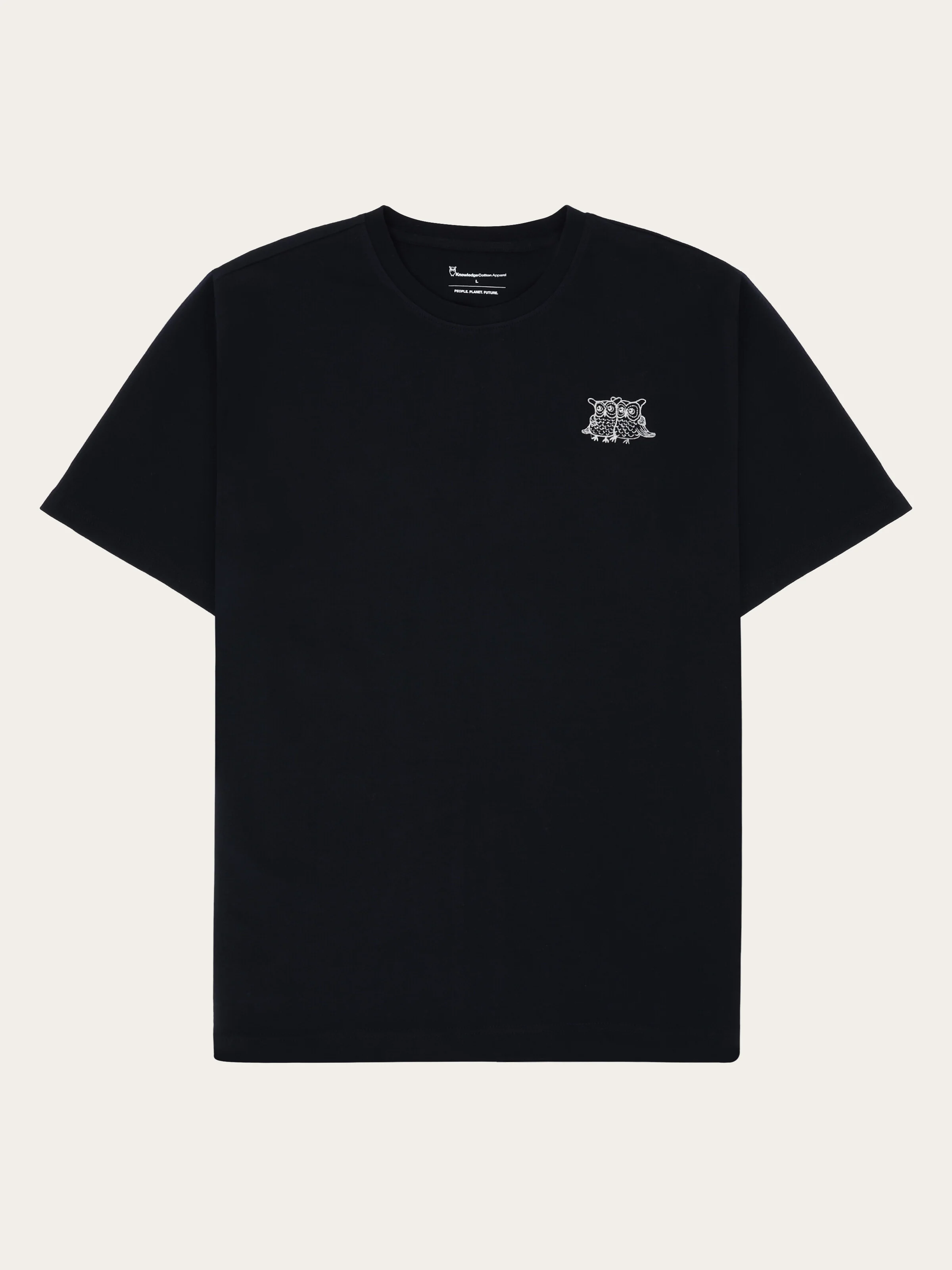 Regenerative Organic Cotton Chest Embroidery T-Shirt GOTS - Night Sky