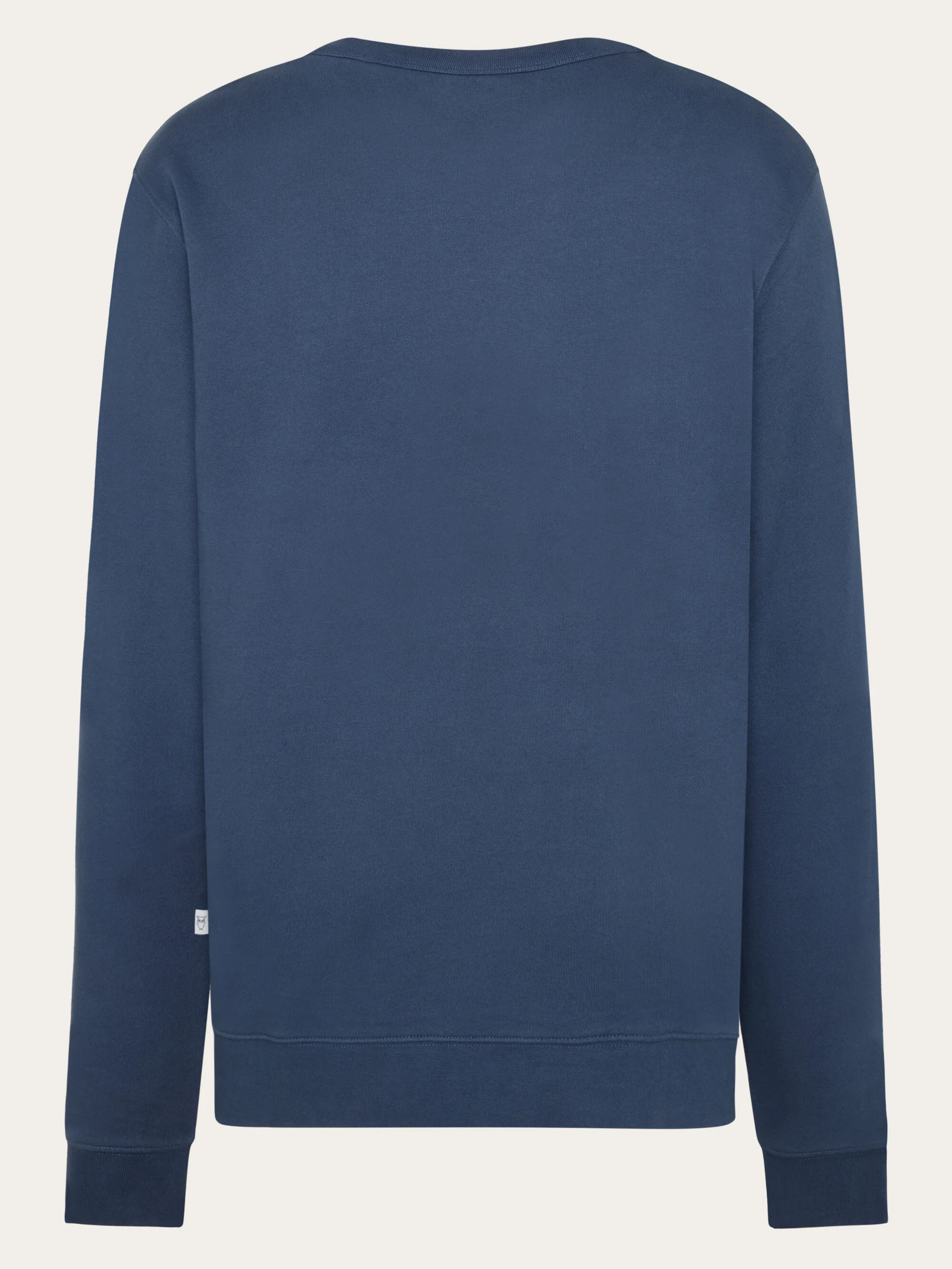 Regenerative Organic Cotton Embroidery Crew Neck GOTS/Vegan - Vintage Indigo - Image 2