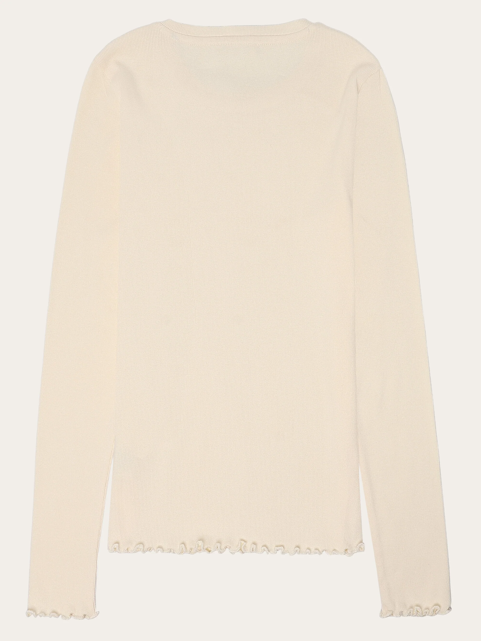 Regenerative Organic Cotton Rib Long Sleeve GOTS/Vegan - Egret - Image 3