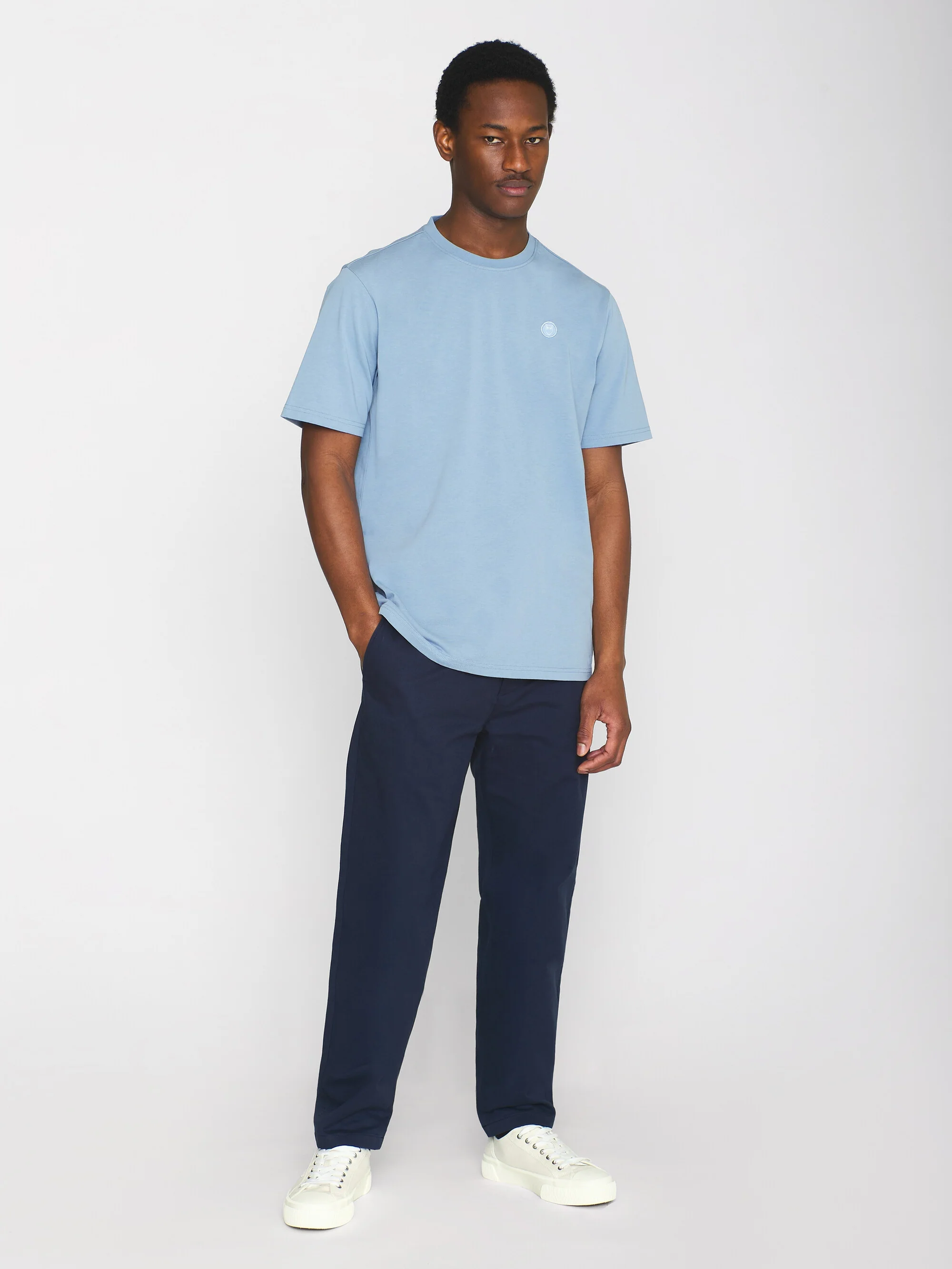 Regular fit Badge t-shirt - Asley Blue - Image 4