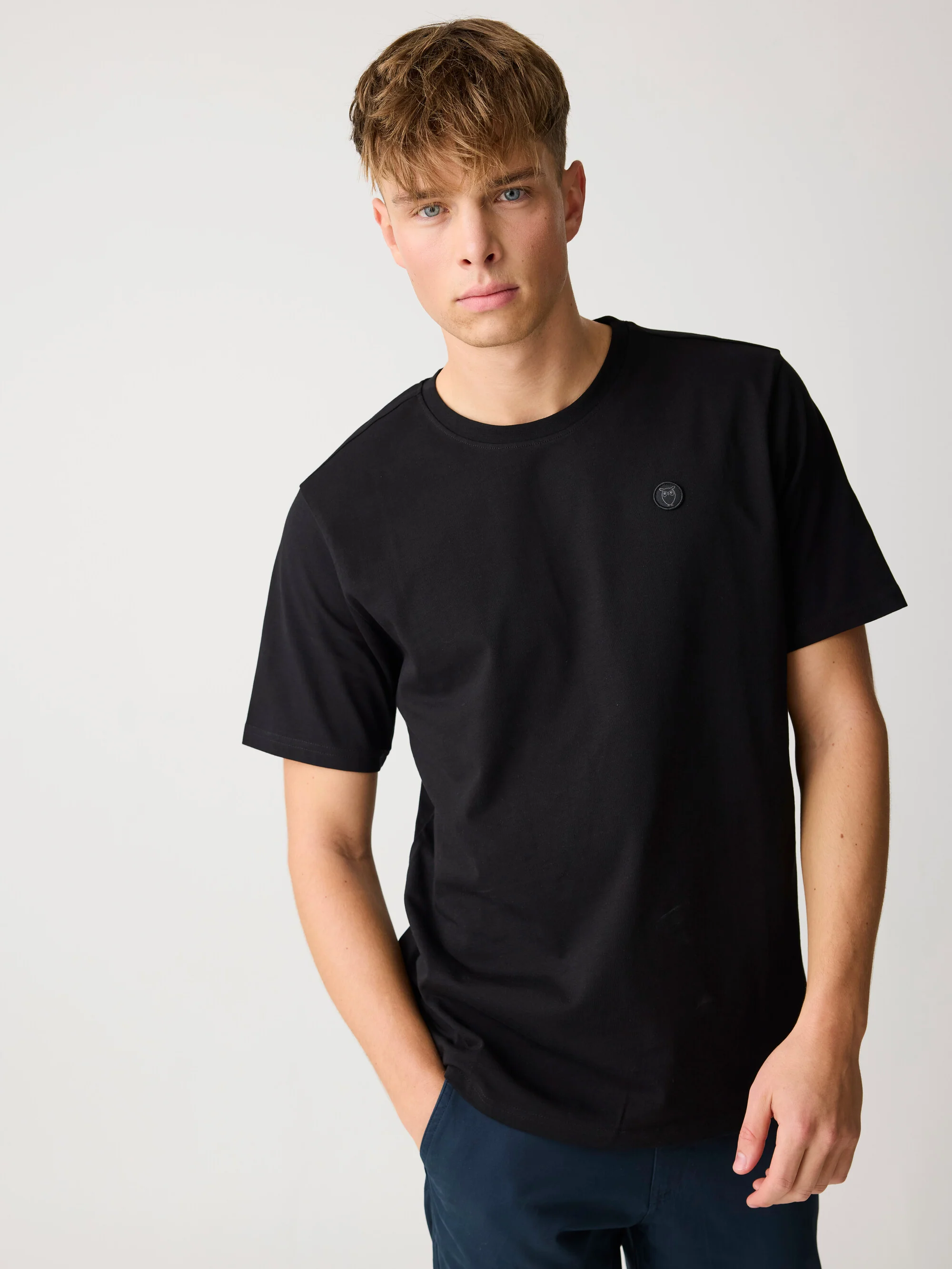 Regular fit Badge t-shirt - Black Jet - Image 3