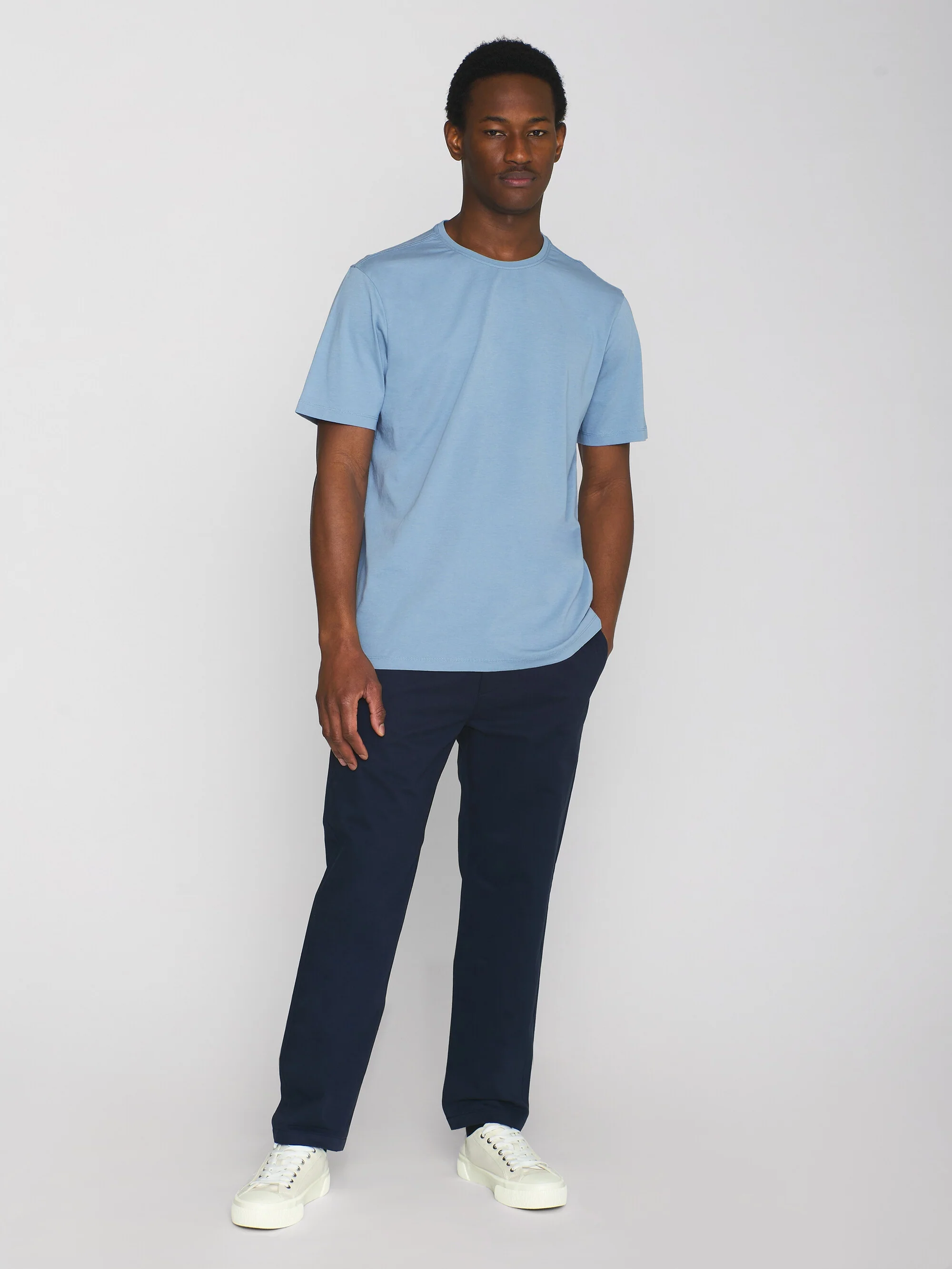 Regular fit Basic tee - Asley Blue - Image 4