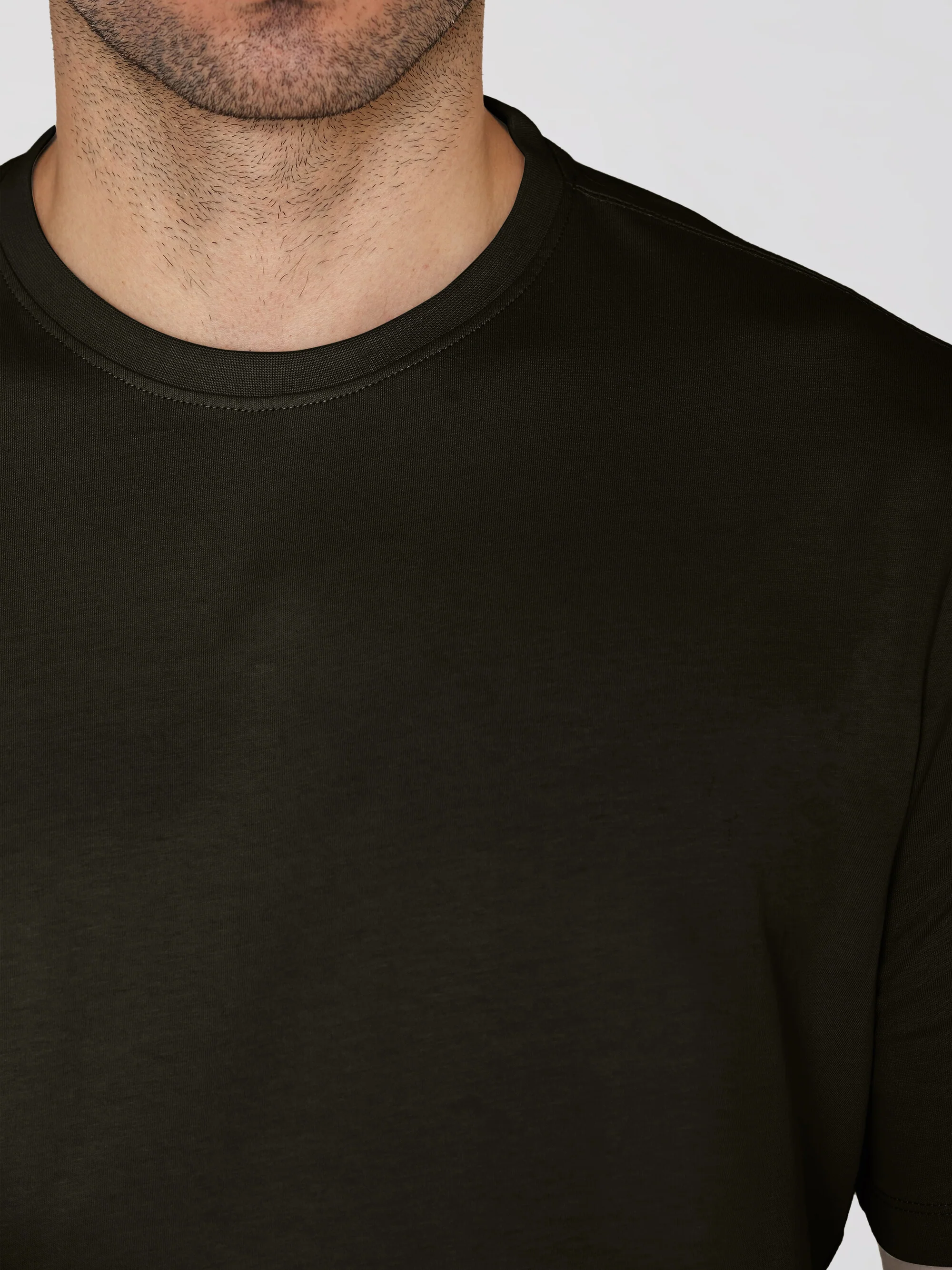 Regular fit Basic tee - Green melange - Image 5