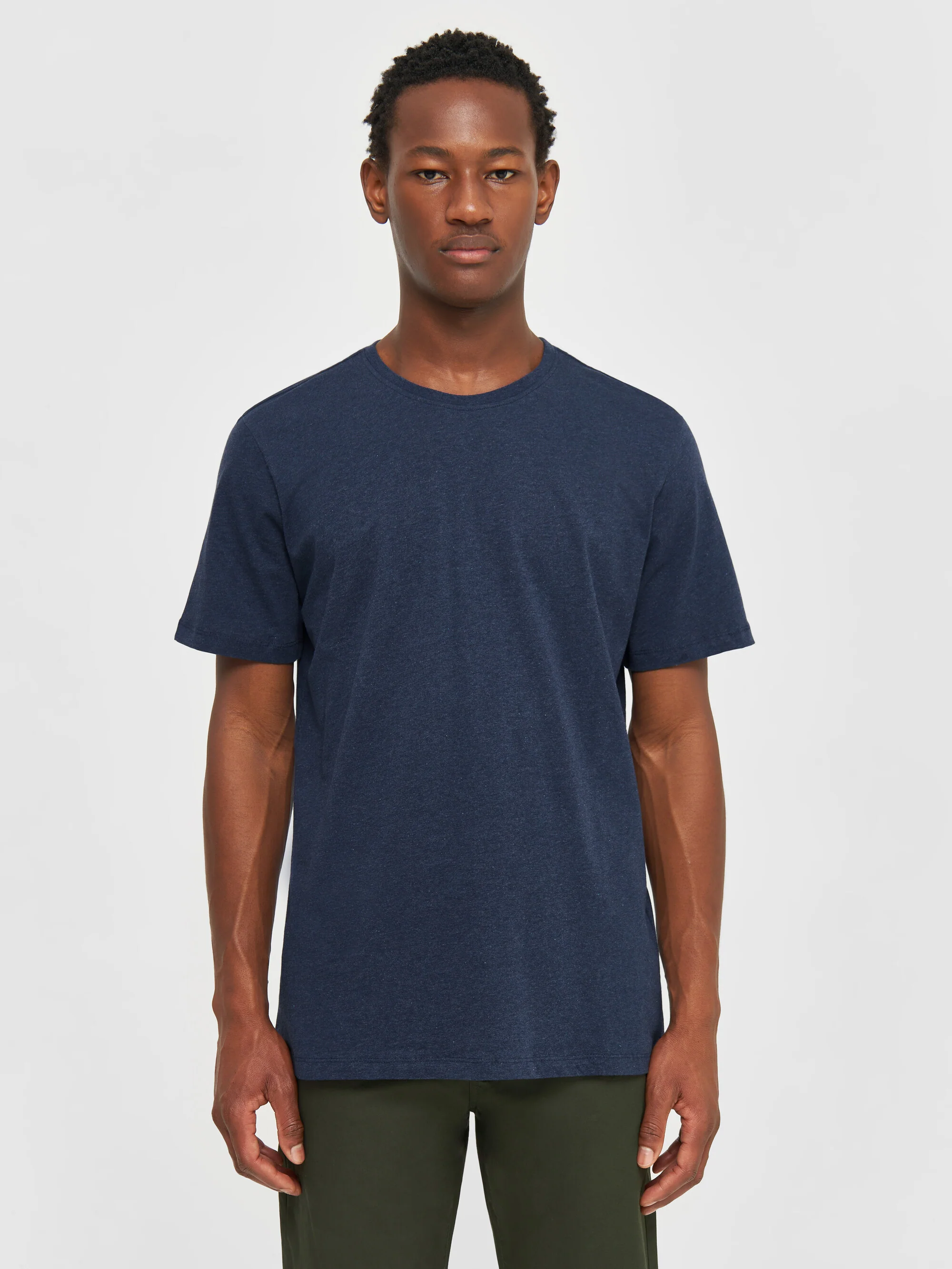 Regular fit Basic tee - Insigna Blue melange - Image 2