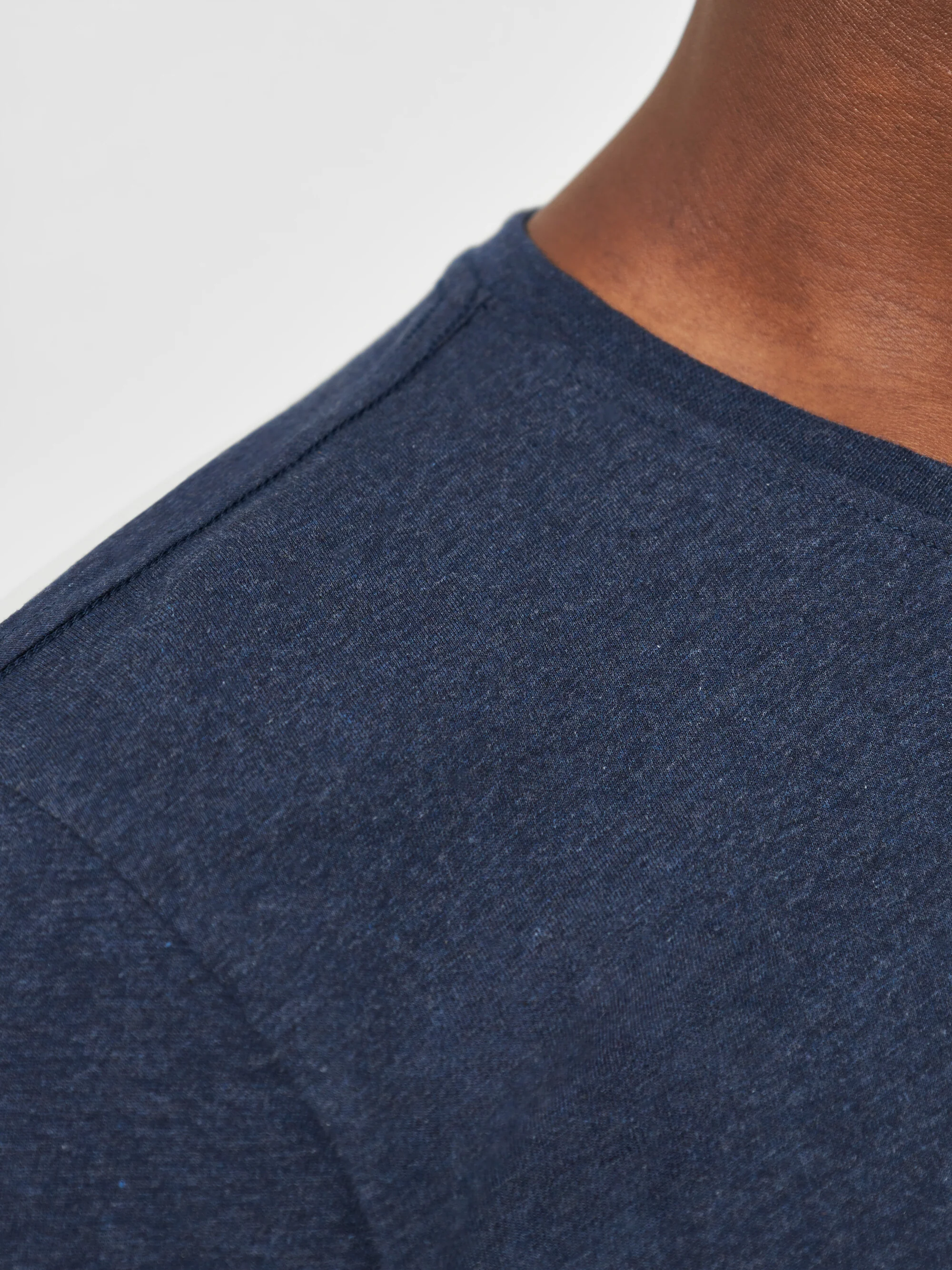 Regular fit Basic tee - Insigna Blue melange - Image 4