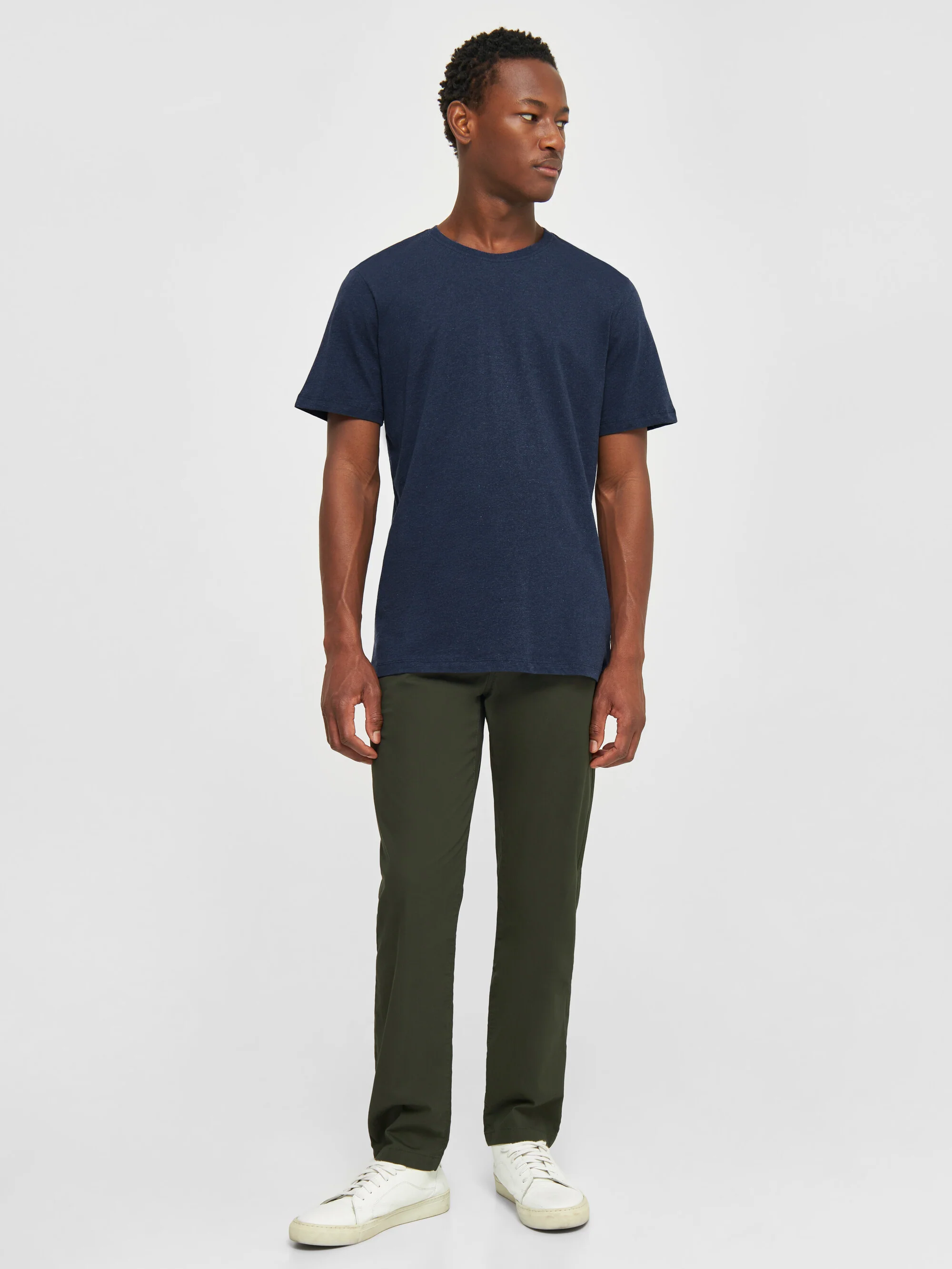 Regular fit Basic tee - Insigna Blue melange - Image 5