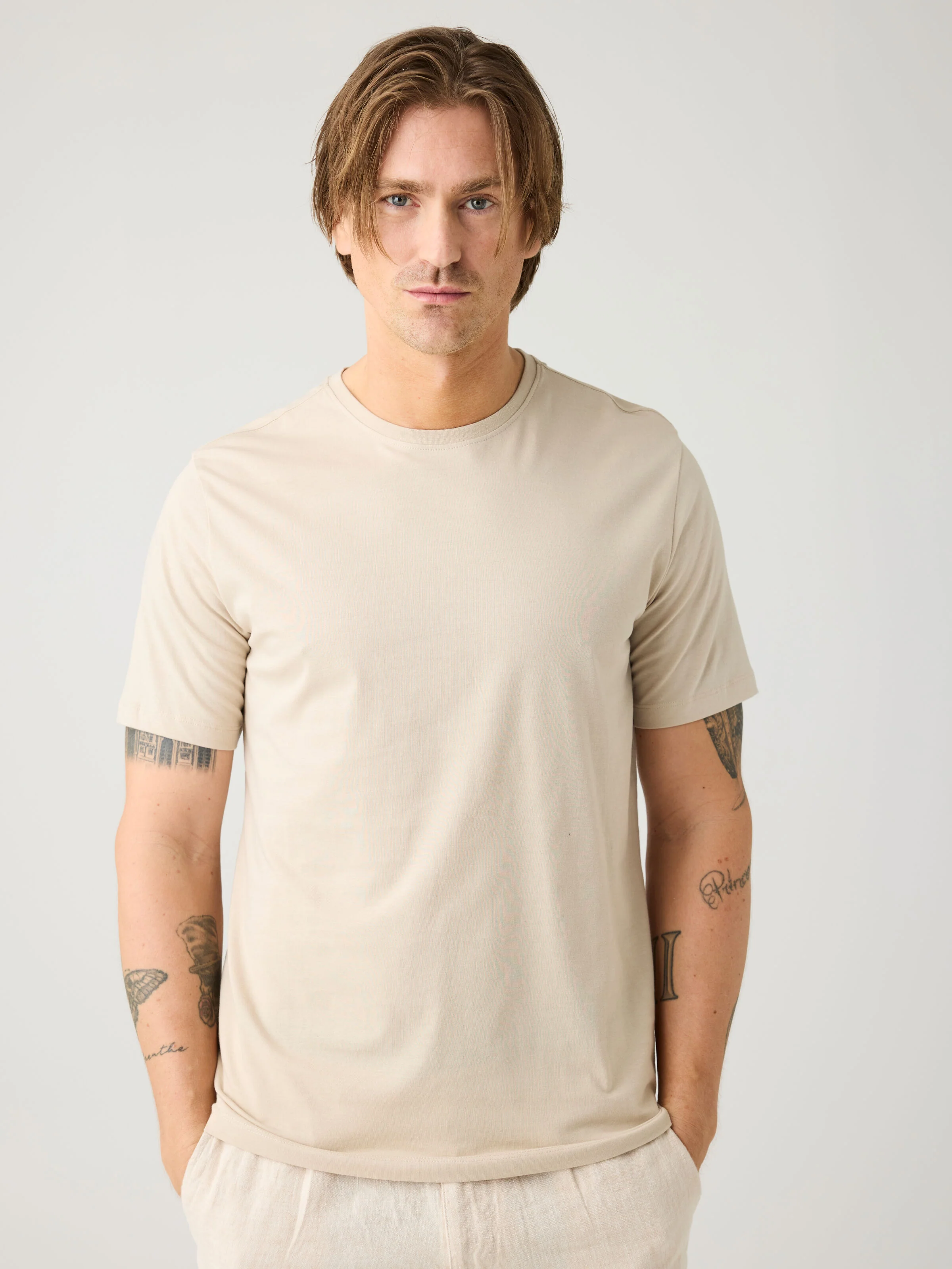 Regular fit Basic tee - Light feather gray - Image 2