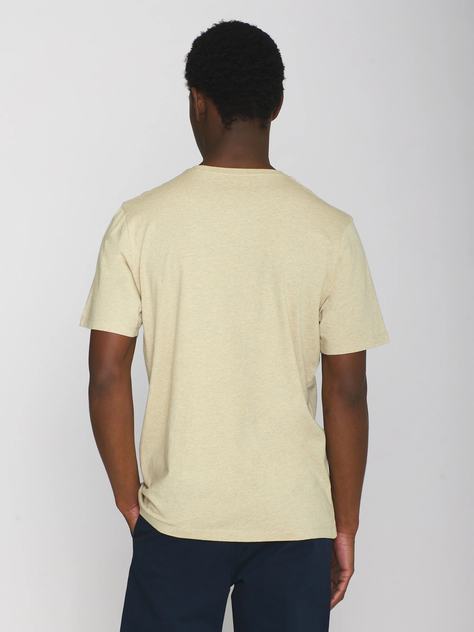 Regular fit Basic tee - Safari melange - Image 3