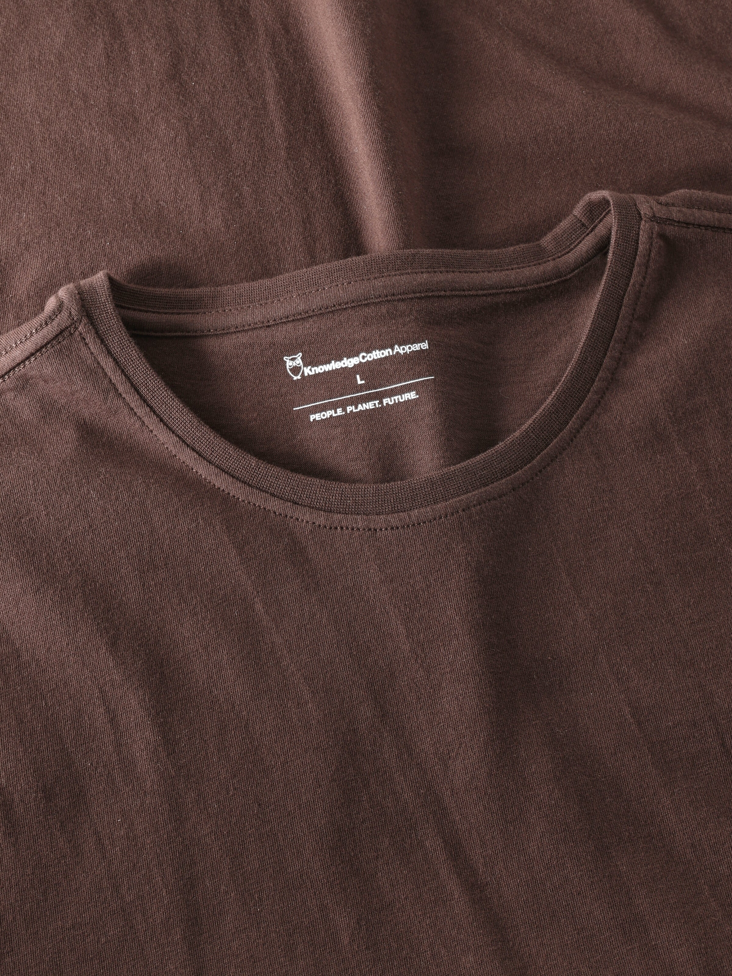 Regular fit Basic tee - Shaved Chocolate - Image 2