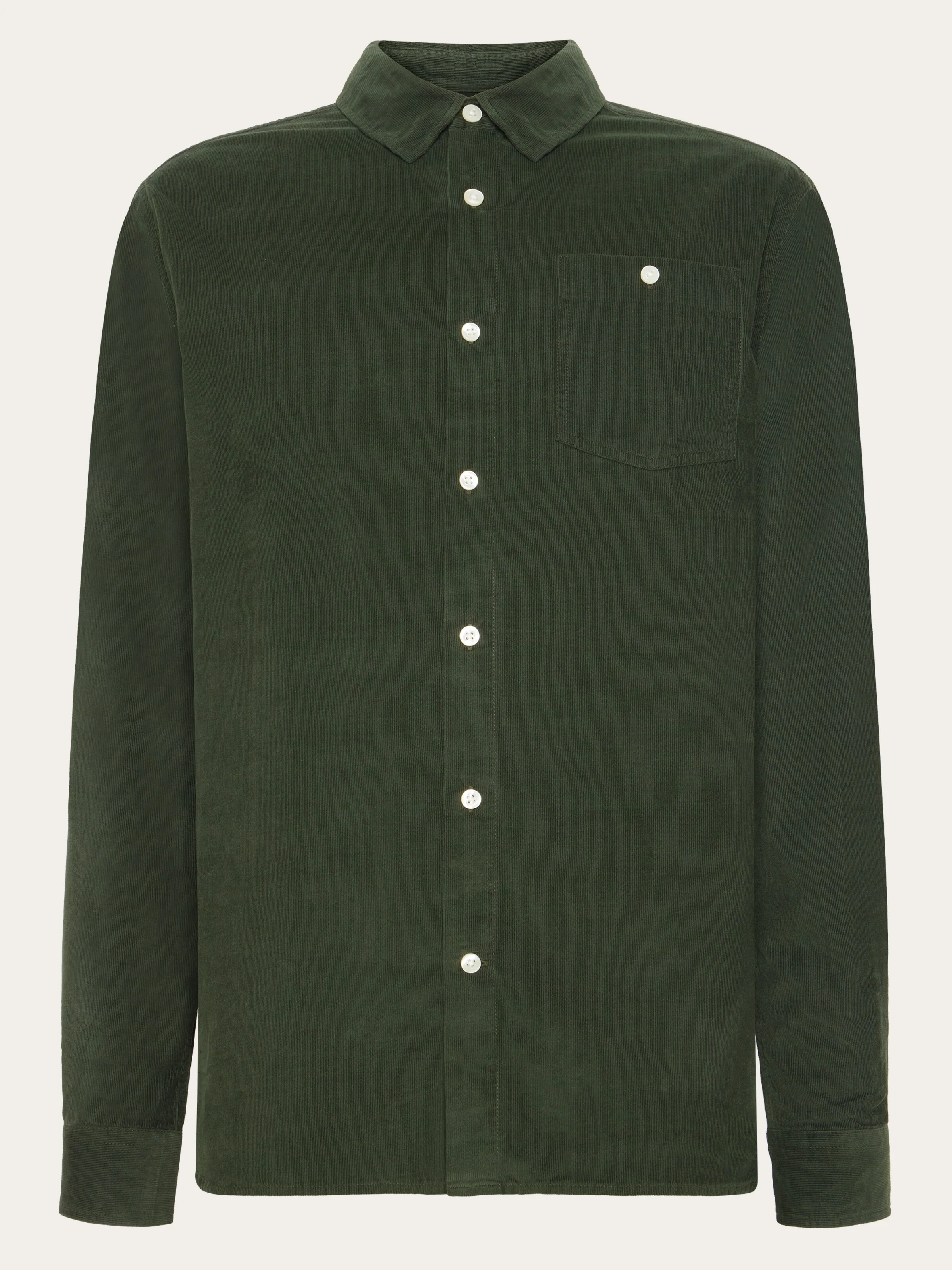 Regular fit corduroy shirt - Forest Night