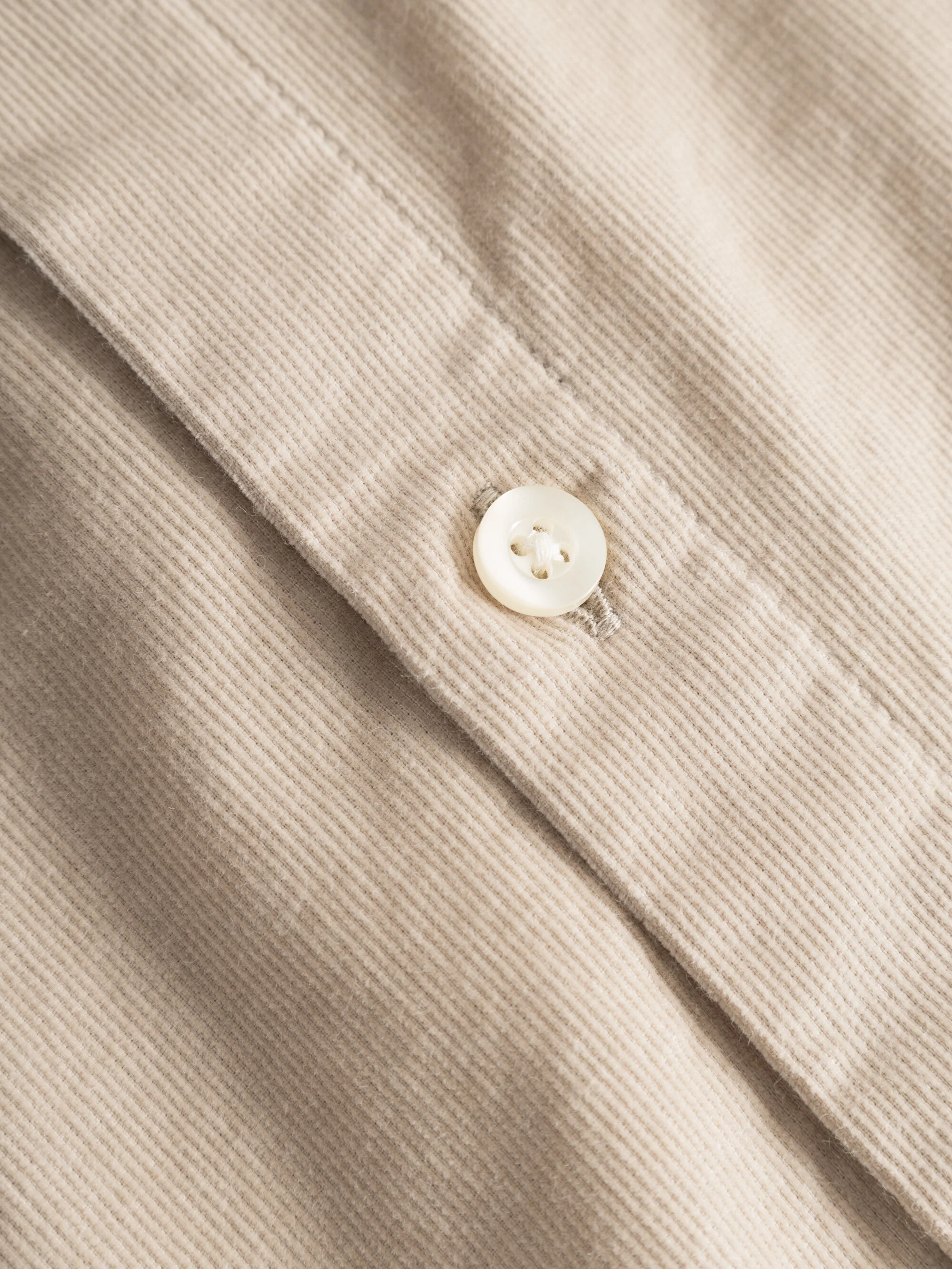 Regular fit corduroy shirt - Light feather gray - Image 4