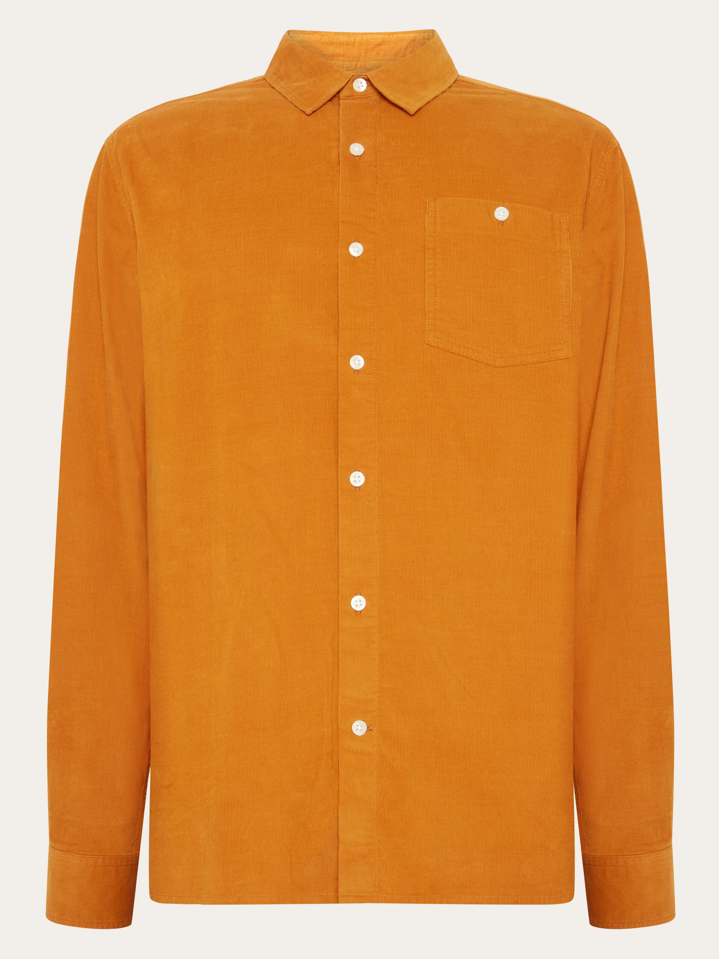 Regular fit corduroy shirt - Pumpkin Spice